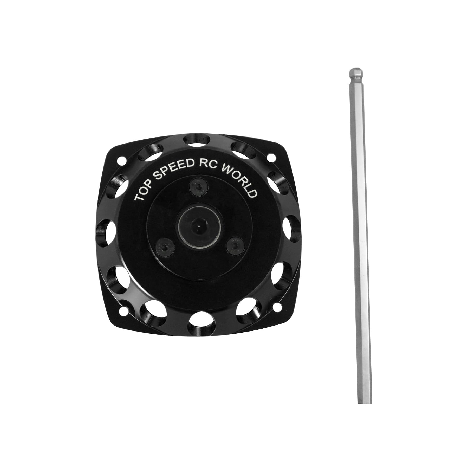 Rotor eléctrico CNC de aluminio RC arrancador para motores de 23-30.5CC 1/5 HPI Rovan BAJA LOSI RC piezas de coche (negro)