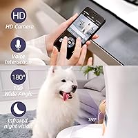 Vista 4 de 12L 5G WiFi Alimentador automático para perros de raza grande y alimentadores automáticos para gatos 1080P Full HD Pet Camera Treat Dispensador