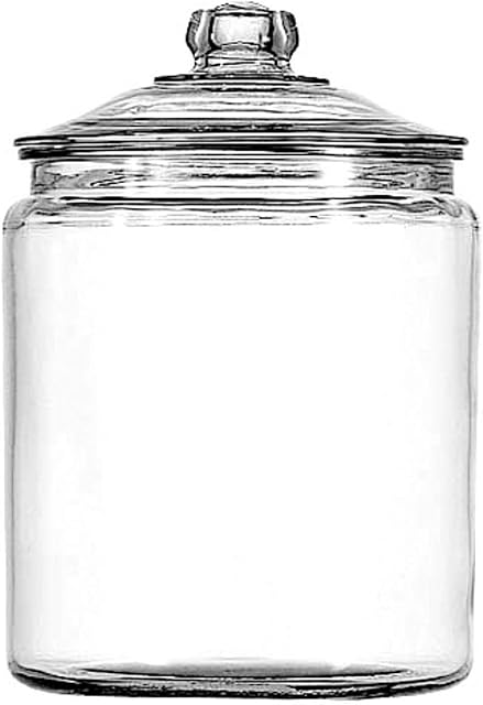 Anchor Hocking Glass Storage Pot Heritage, White, 23 x 23 x 34.5 cm