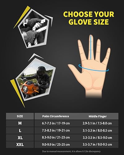 Miniatura 6 de Liovoras - Guantes tácticos para hombre, guantes de tiro rígidos, protección de nudillos, palma de cuero, guantes de motocicleta para equitación,