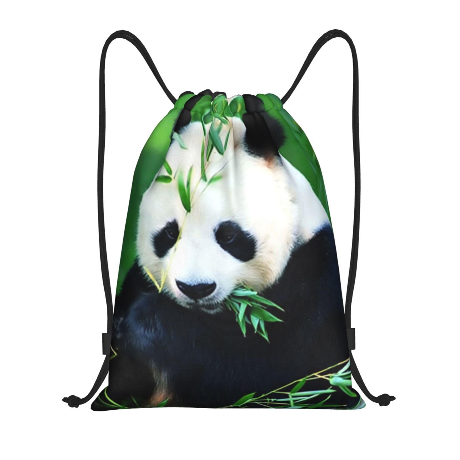 WKSGDSG Panda Print Drawstring Backpack Waterproof Gym Bag with Adjustable Lightweight Swim Pool Bag for Men Women Beach Bag Sport String Bag Shopping Travel Sackpack