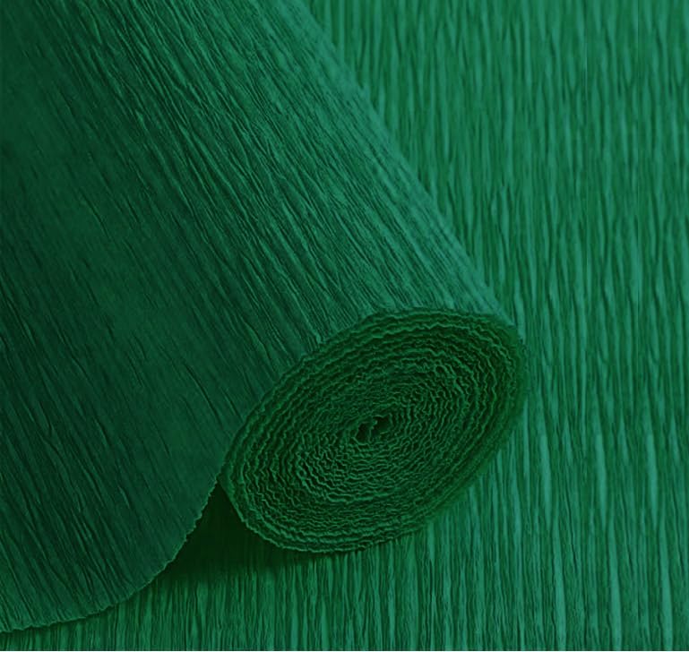 Crepe Paper Roll 8.2ft Long 17 Inch Wide for Wedding Ceremony Various Large Festivals Decoration (14-Leaf Green)