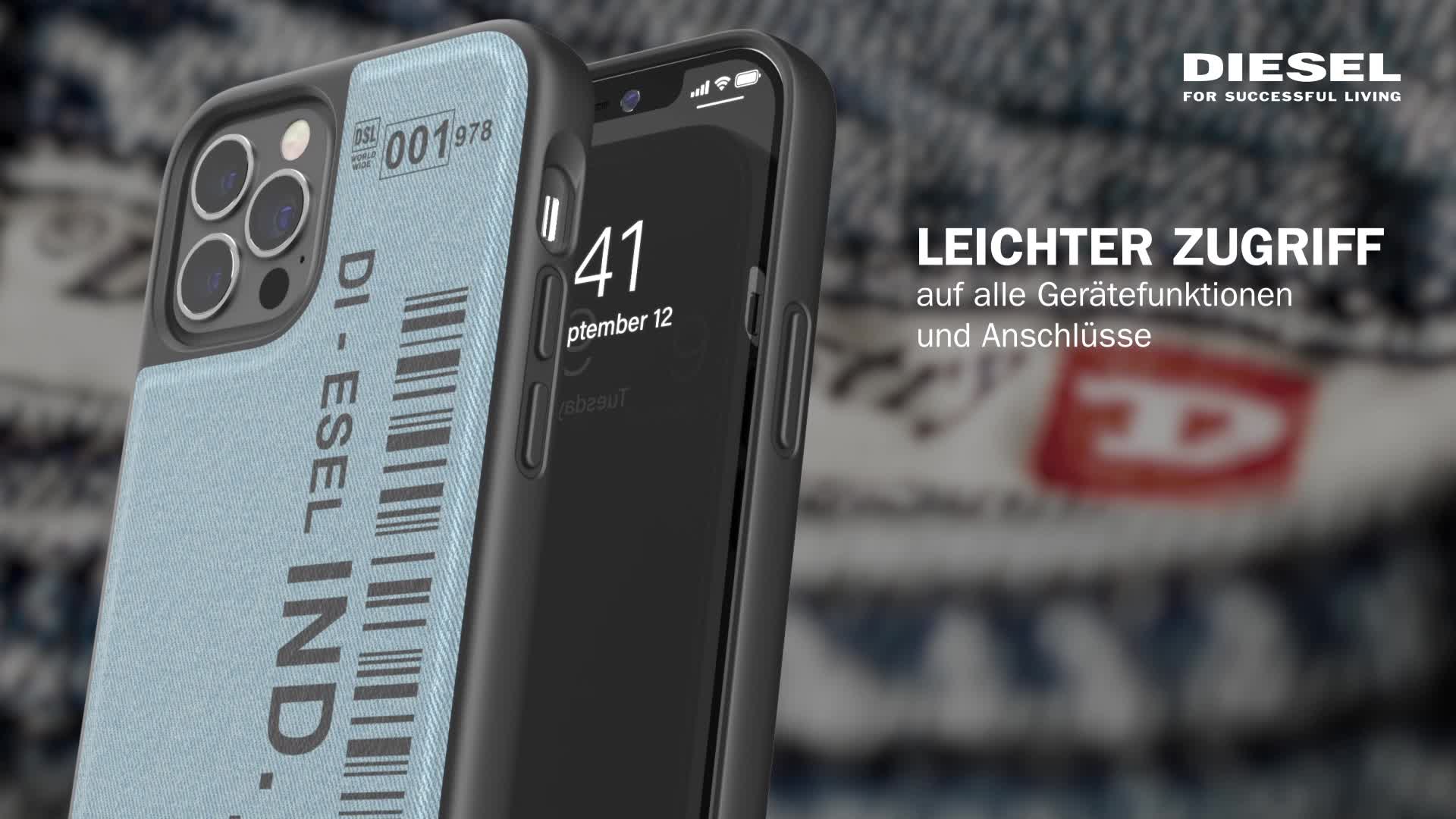 Diesel Phone Case Designed for iPhone 11 Pro Max, Moulded Denim
