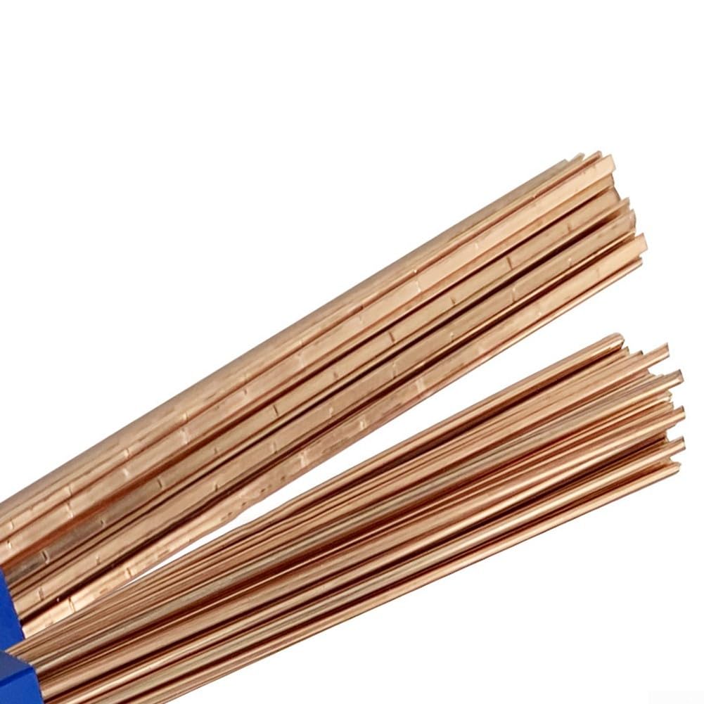 Asta per saldatura in rame fosforoso L201, filo argentato per brasatura per tubi in rame AC e frigorifero, non richiede flusso, confezione da 1 kg (1,5 mm)