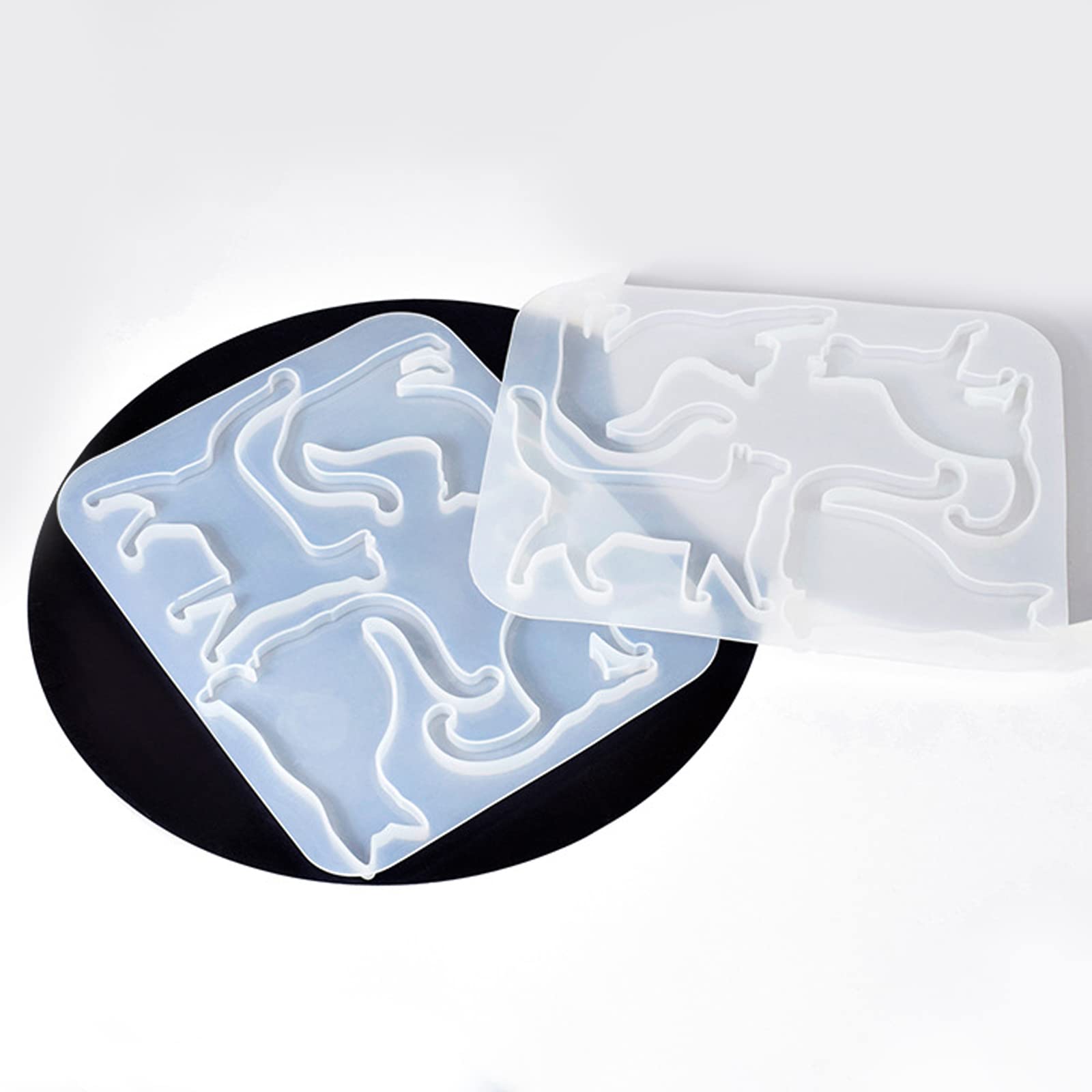 Finyoffiy 2 stuks herten kat siliconen mallen - Epoxy mallen voor het maken van sieraden, kettingen, oorbellen, ornament (kat