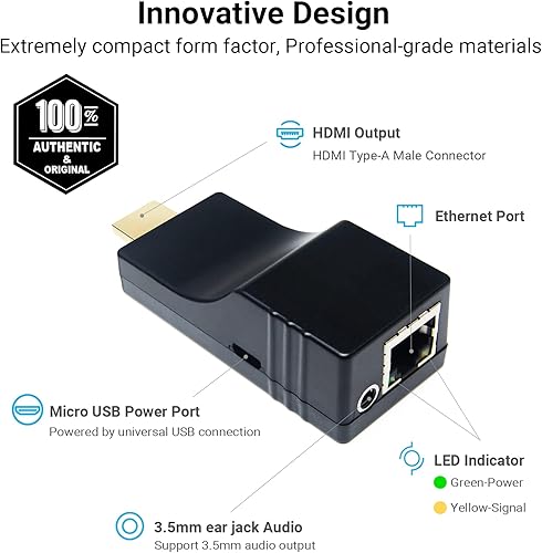 Miniatura 6 de DDMALL Decodificador de vídeo HDMI 4K, H.265 H.264 SRT decodificador para decodificación de flujo IP, salida de entrada 2160p60, baja latencia,