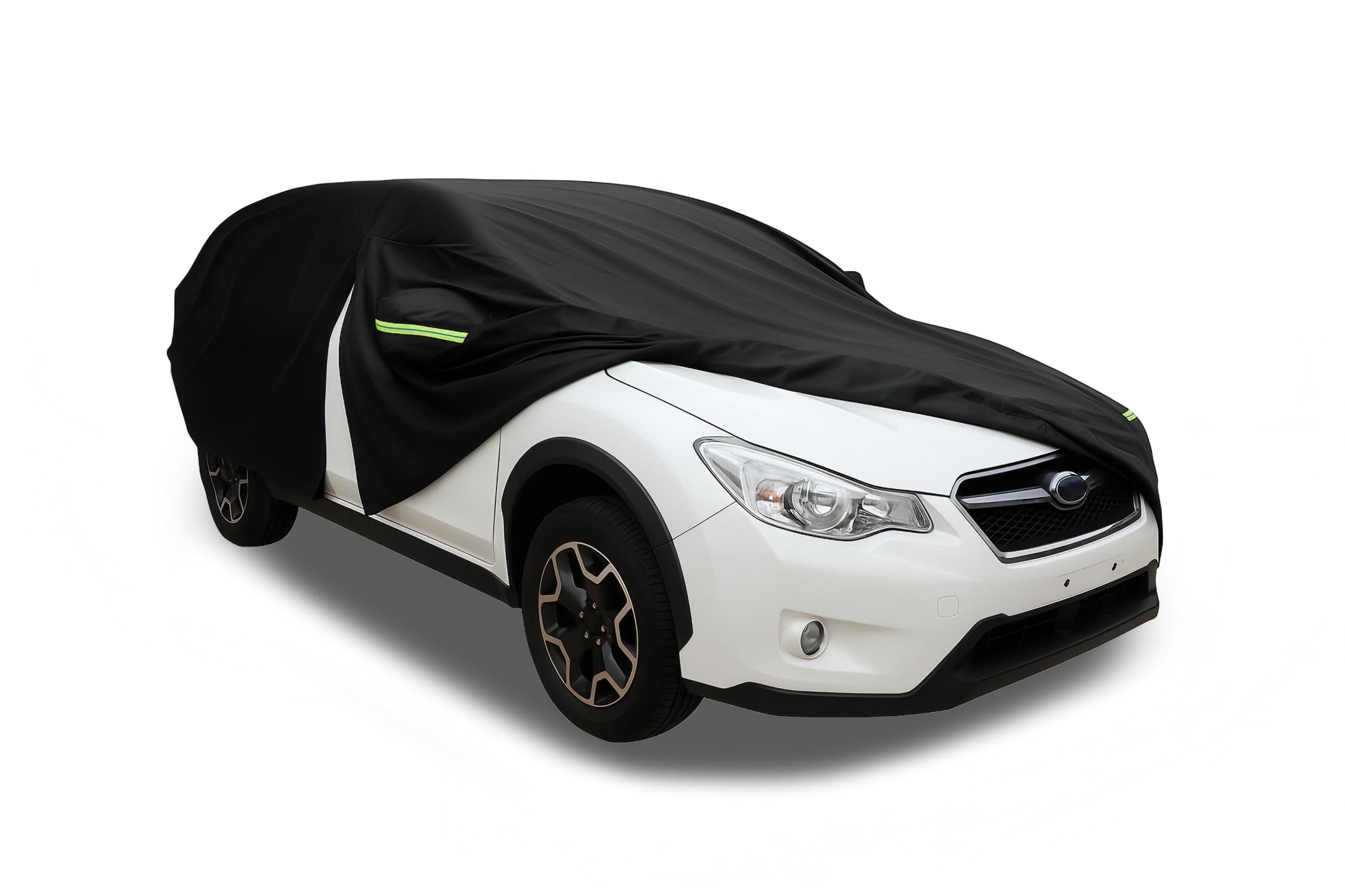 Universelle Autoabdeckung 480*190*190 cm – Reißverschlüsse auf der Fahrer und Beifahrerseite – Winddicht, Schneesicher, Staubdicht, Kratzfest, UV-Schutz – Ganzjahres-Vollgarage für die meisten SUVs