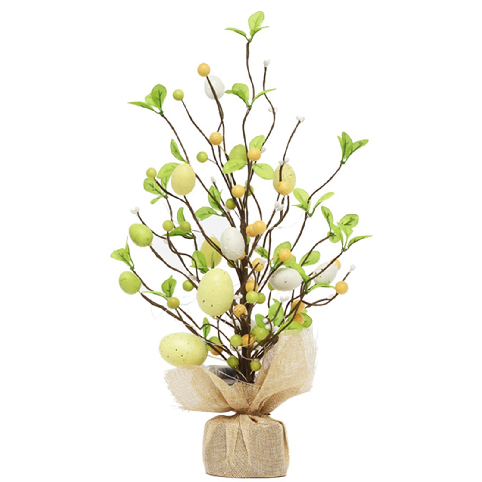Albero Di Pasqua Decorativo Con Luci LED 45cm - Centrotavola Luminoso Con Uova Colorate Per Interni, Regalo Primaverile - 2