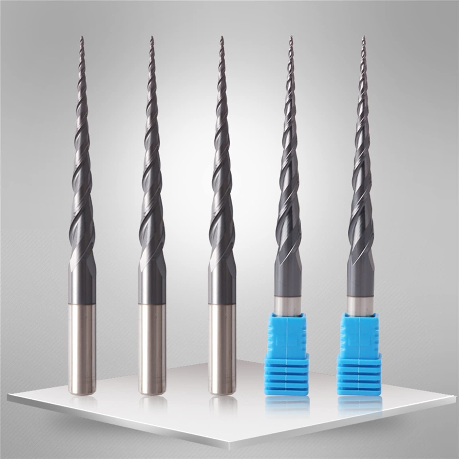 SUOFEILAIMU-PHONE CASE Metal Carbide Ball Nose End Mills 3.175mm 4mm 6mm 8mm Tapered Router Bit CNC Wood Milling Cutter (Cutting Edge Length : R0.25X15XD3.175X38L)