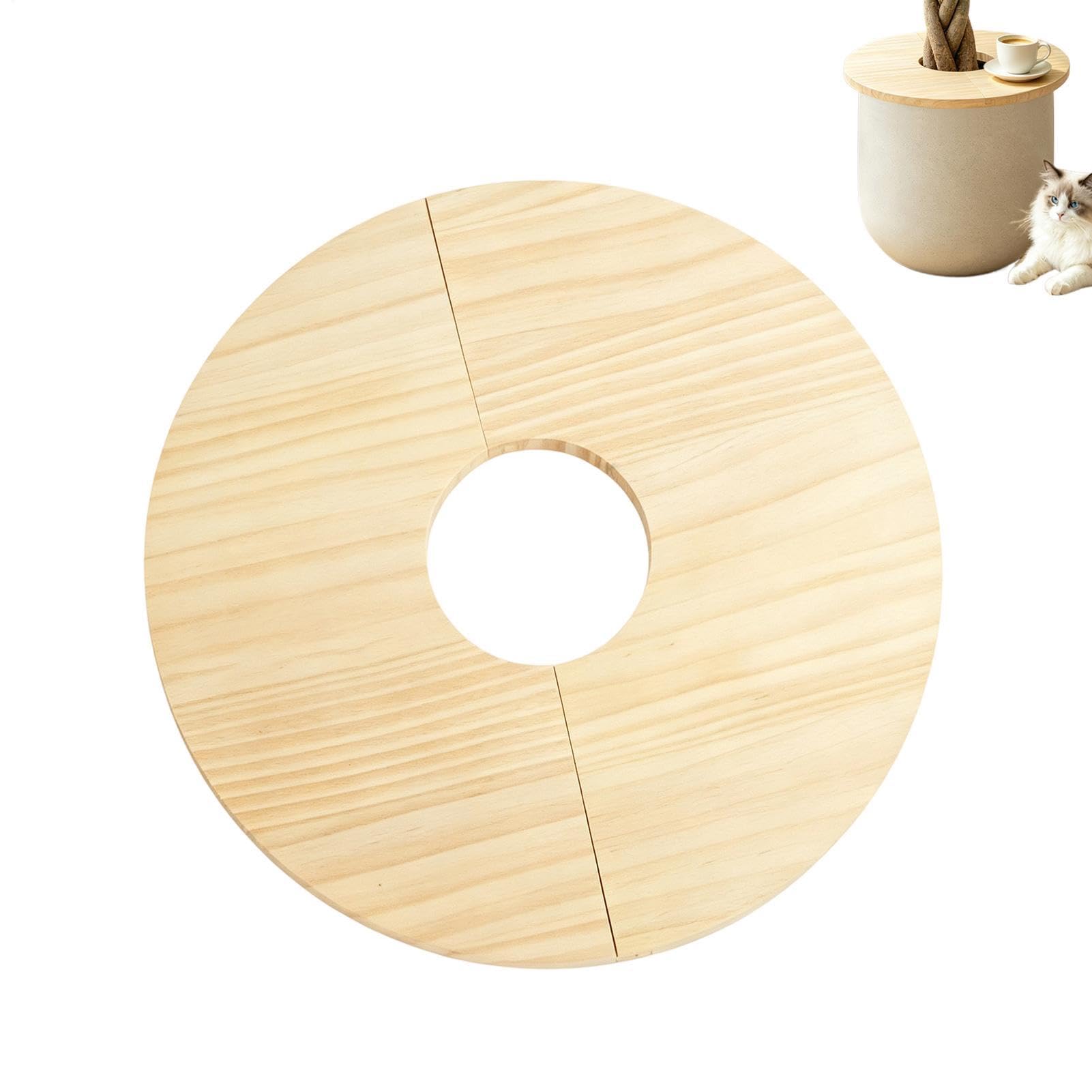Blumentopf-Abdeckungen Katzensicheres wasserdichtes, aus Holz gefertigtes