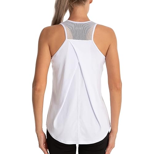 Aeuui Womens Workout Tops for Women Racerback Tank Tops Mesh Yoga Shirts Athletic Running Tank Tops Sleeveless Gym Clothes