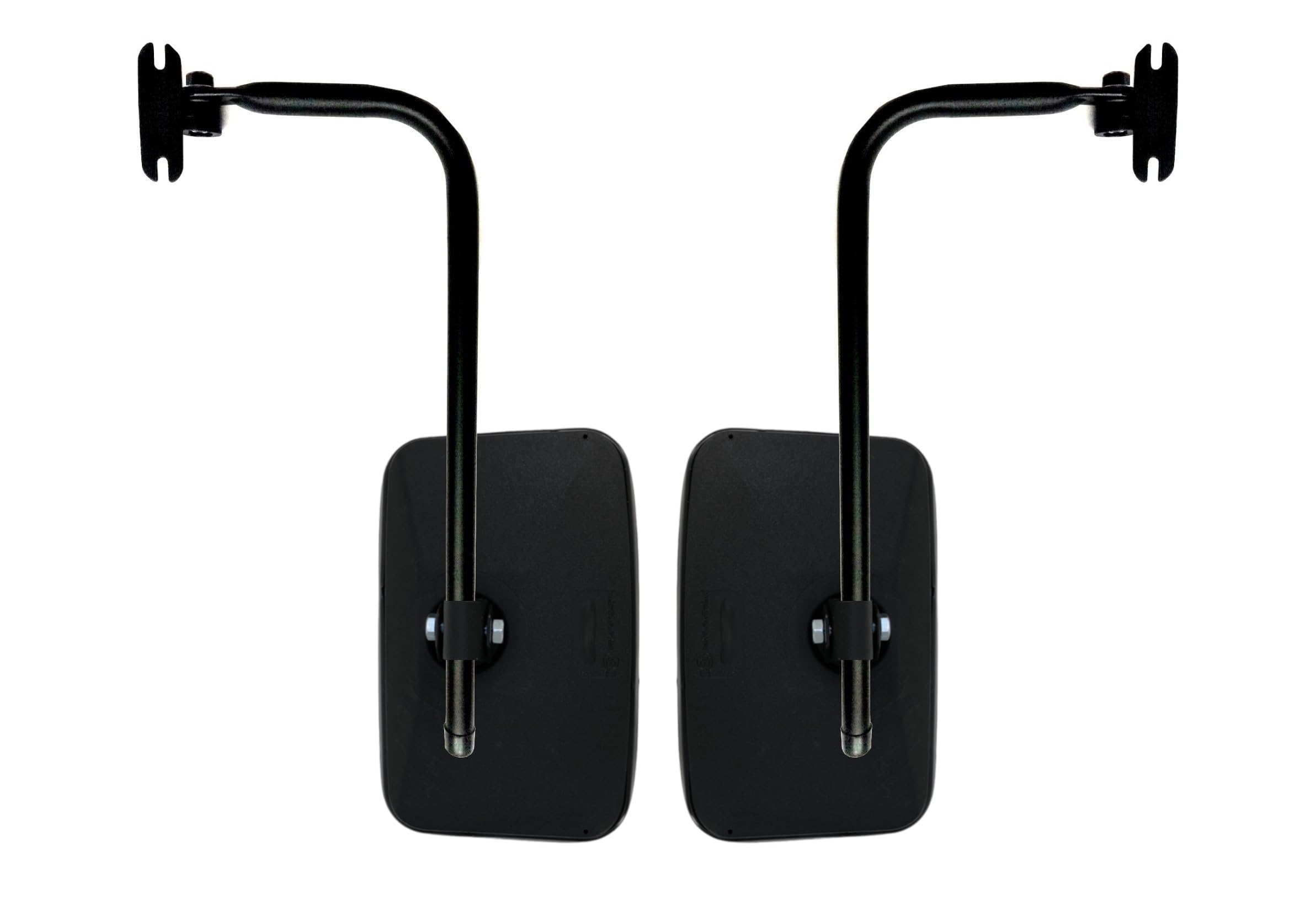 2 specchietti retrovisori esterni 250 x 165 mm R1800 Ø10, Ø15 e Ø18 mm E20 e supporto per specchio per camion trattore escavatore
