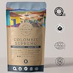 Virgin Hill Coffee - Organic Colombian Supremo Brown - Smooth Intensity & Mild Roast - Three Quarters of a Pound of High-Grade Arabica Coffee Beans - 12oz / 340 grams