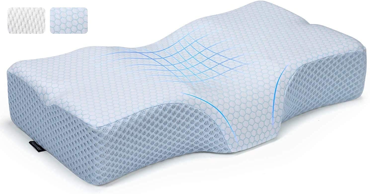 Adkwse Cervical Pillow for Neck Pain, Neck Support Pillows for Pain Relief Sleeping,Orthopedic Pillow,Contour Memory Foam Pillow