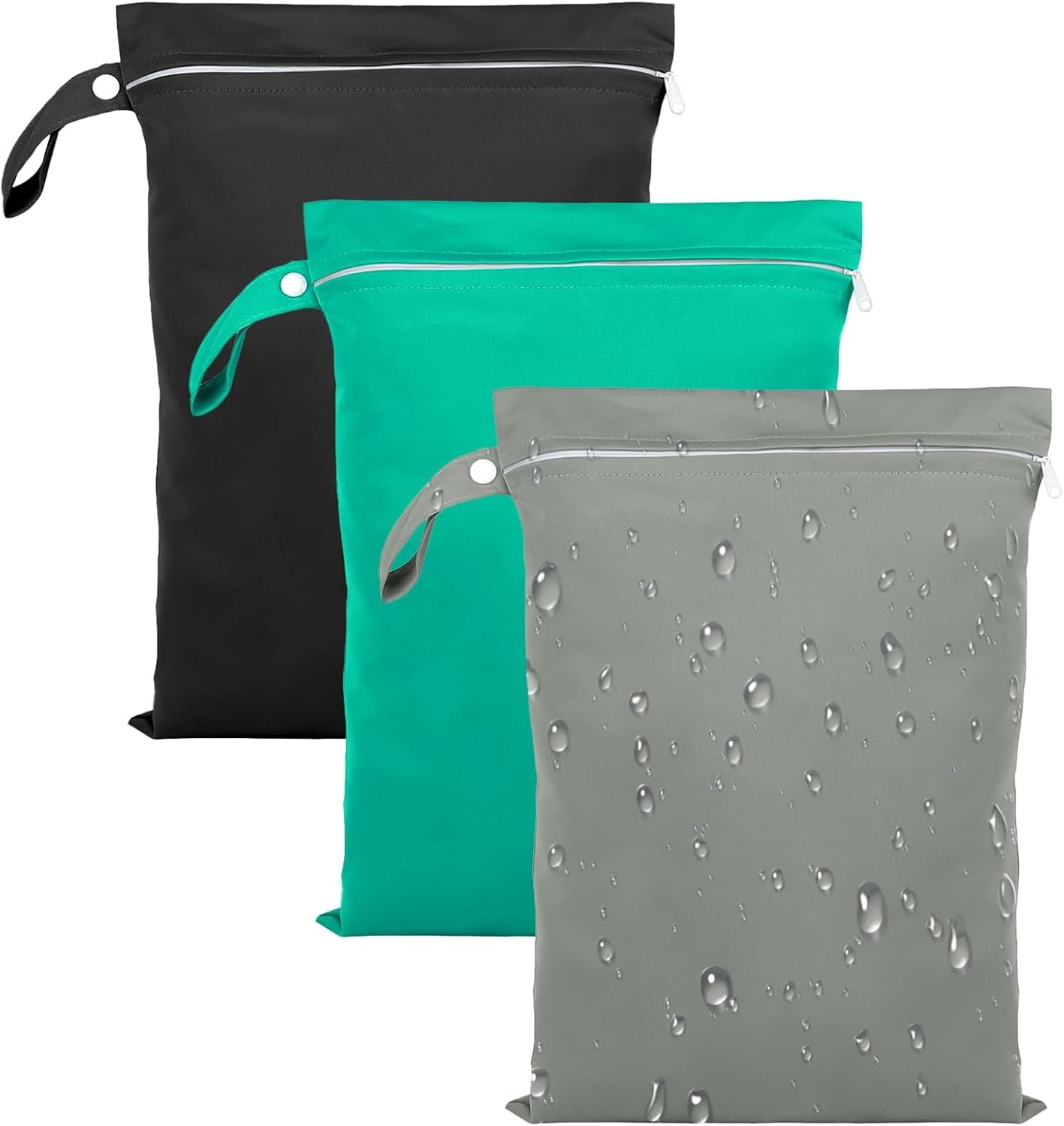 Grey, Green, Black