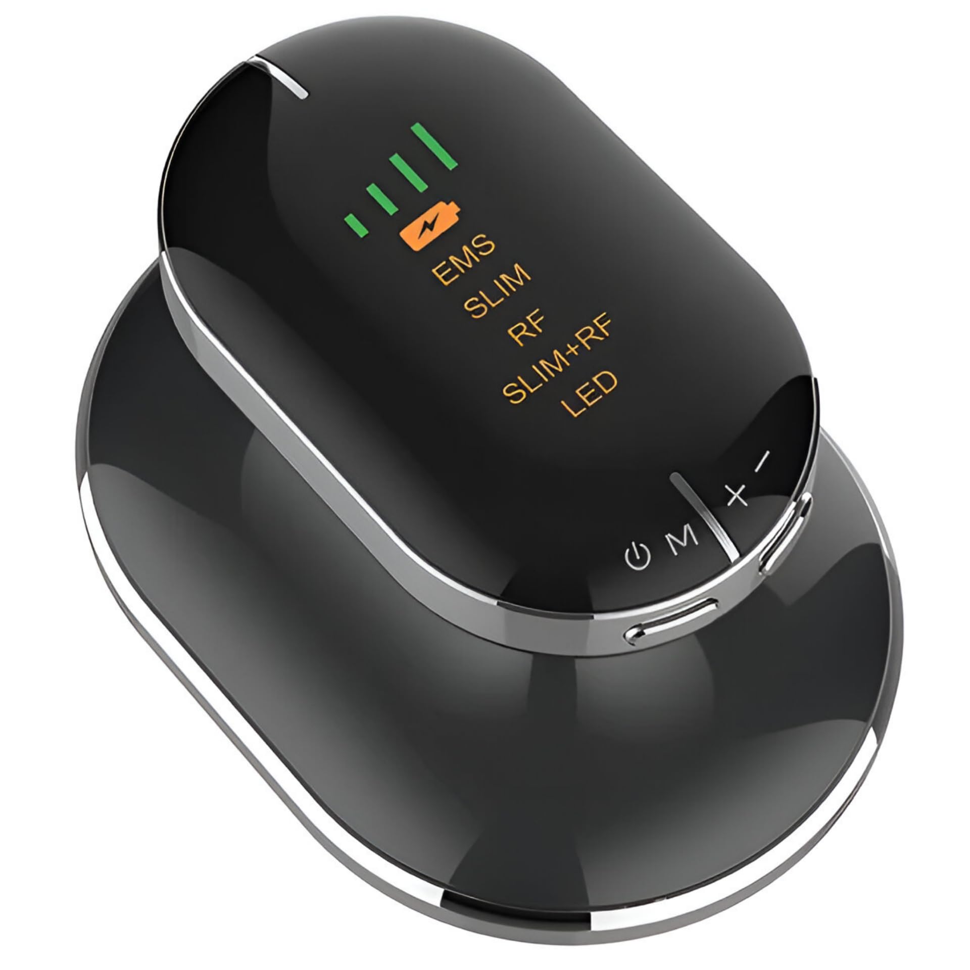 Dispositivo de Radiofrecuencia Facial y Corporal - Aparato Masajeador Corporal Profesional - Masajeador Facial Antiarrugas - Maquina Anti Flacidez con Tecnología de Electroestimulación EMS y Luces LED