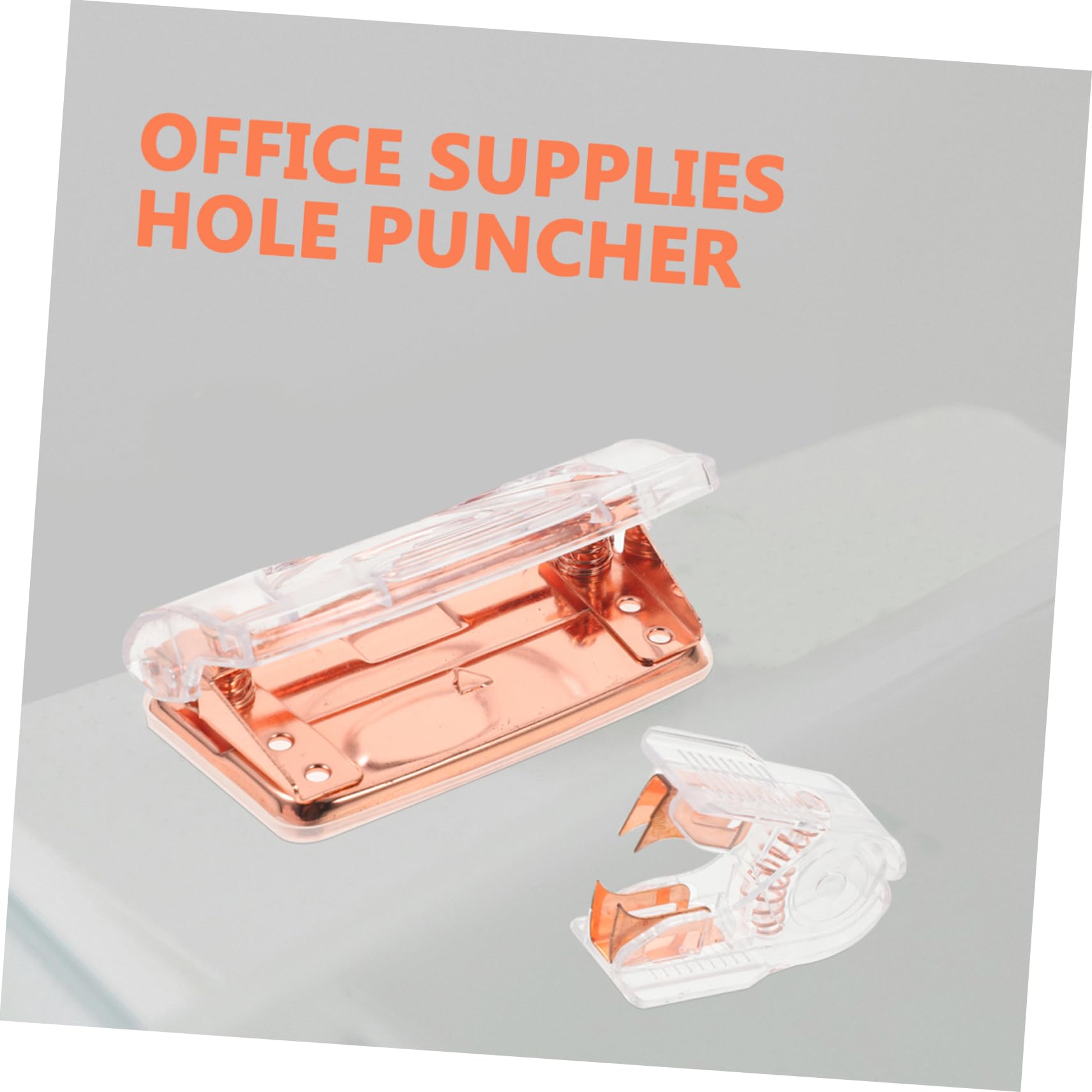LALAFINA 4sätze Büro Roségold Locher Heftgerät Hochwertiger Locher Und Stabiler Heftgerät Für Präzise Büroarbeiten Elegante Büroaccessoires Für Stilvolle Arbeitsplätze