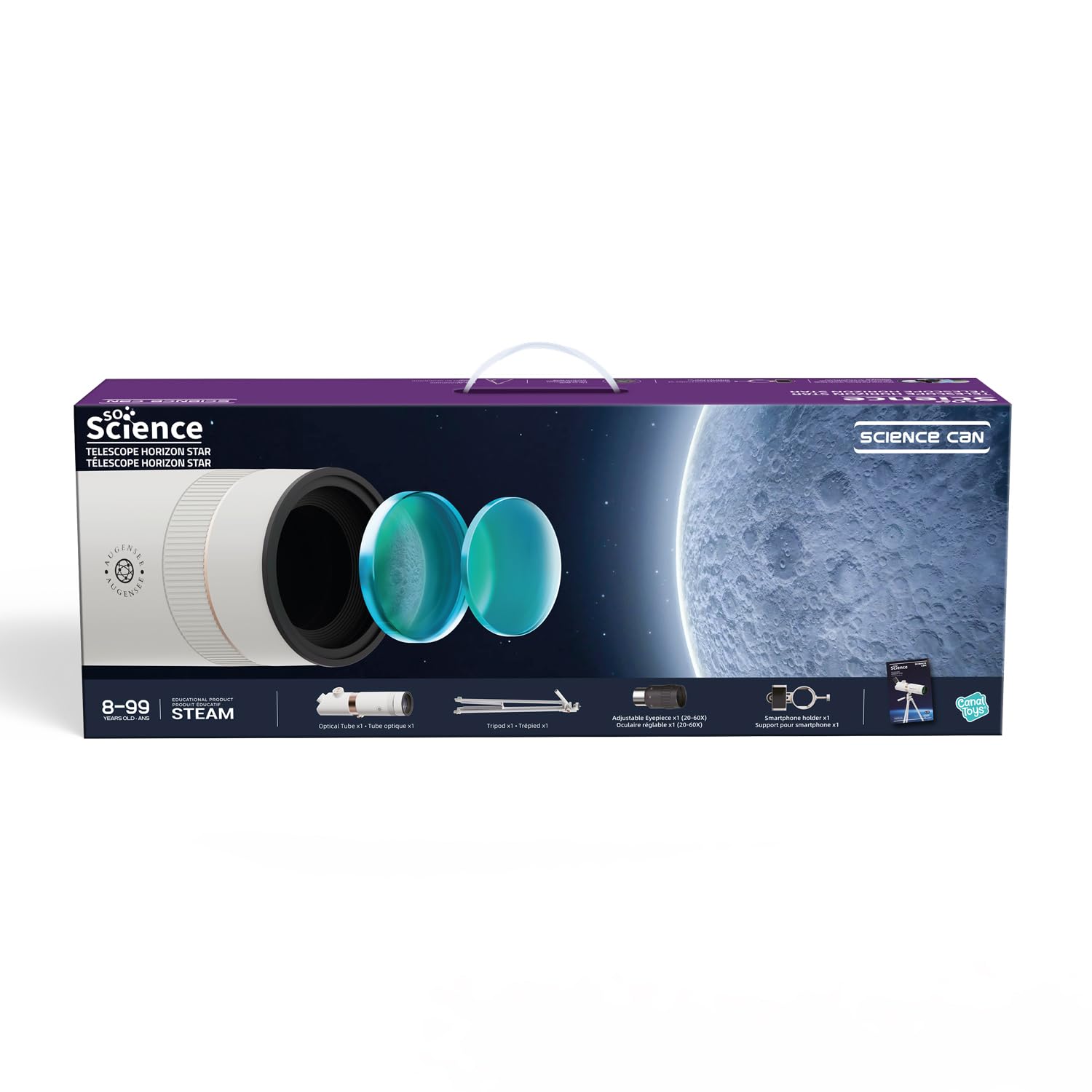 Canal Toys So Science – Telescopio Horizonte Estrella Con Trípode Y Soporte Para Móvil, Hasta 60 Aumentos, Ideal Para Jóvenes Exploradores
