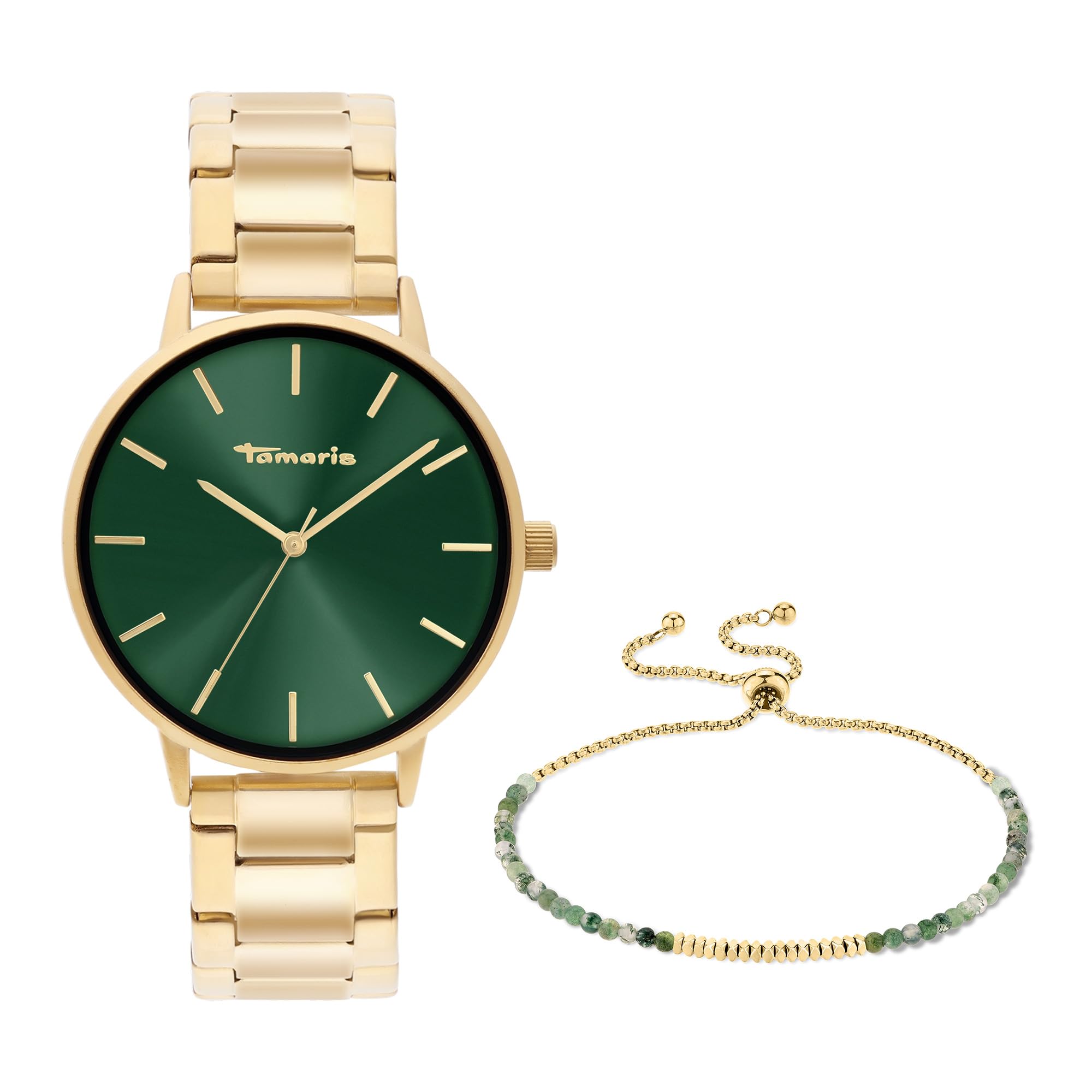 Tamaris Watch & Bracelet Set TS-0053-MQB IP Gold