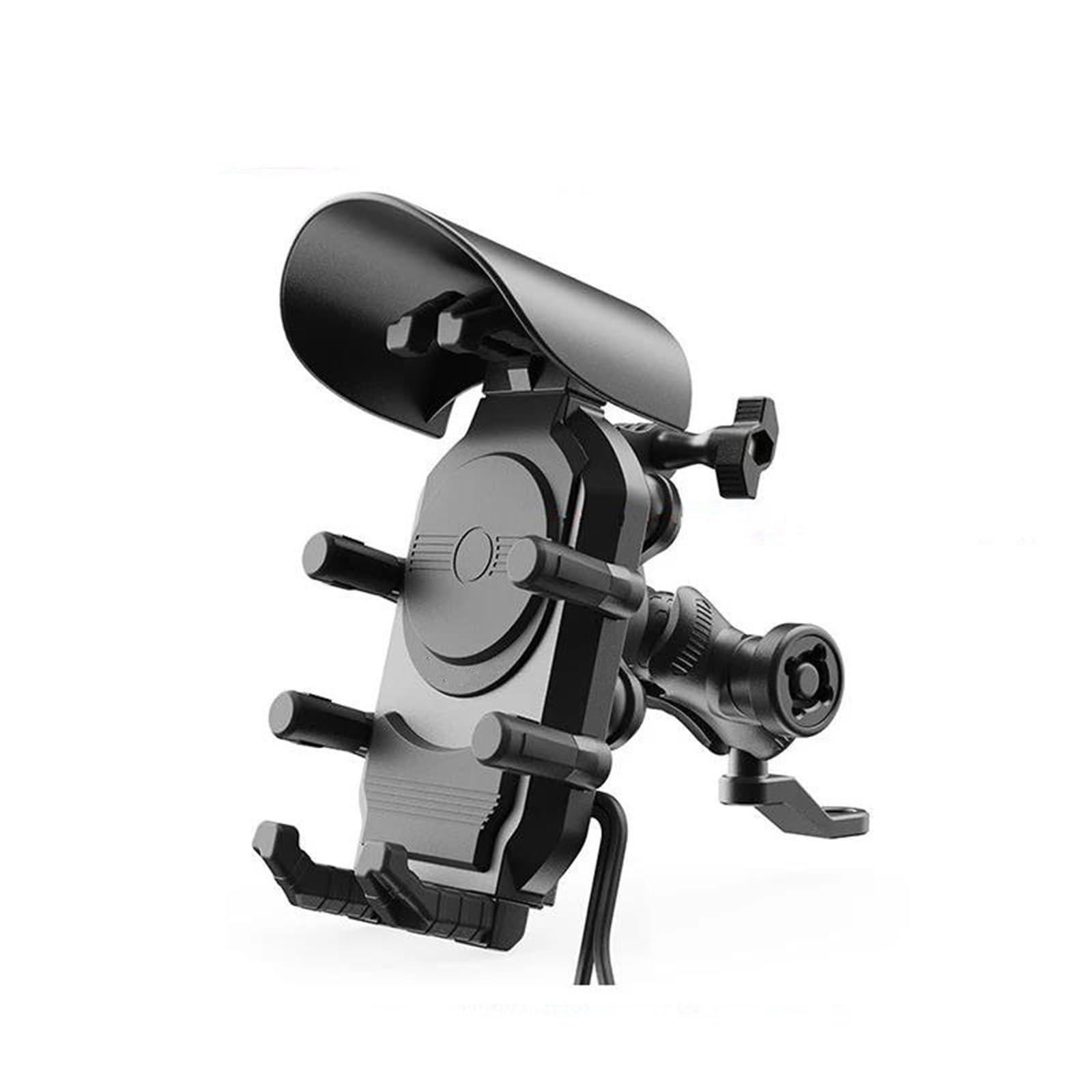 Soporte De Navegación para Motocicleta para Moto Scooter | Cargador inalámbrico 15W, soporte teléfono motocicleta a prueba golpes, USB 18W y carga rápida tipo C de 30W(Style 2)