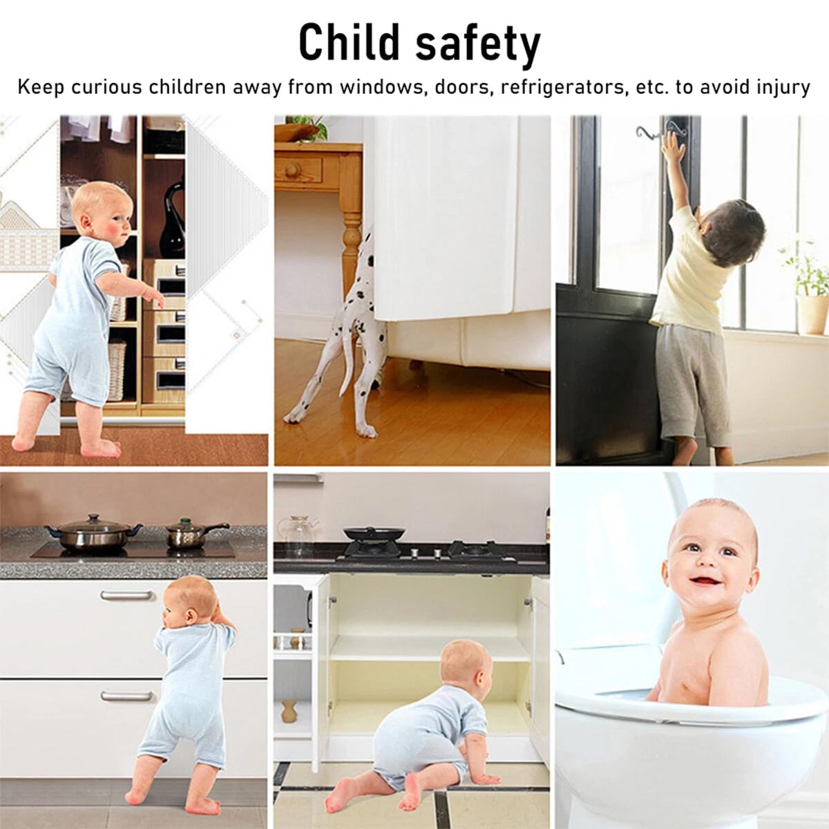 Crozgan 3Pcs Fridge Door Lock Children Safety Refrigerator Locks with 3 Keys,Adults & Child & Baby Safety Lock for Home Office Cabinet Freezer - Image 3