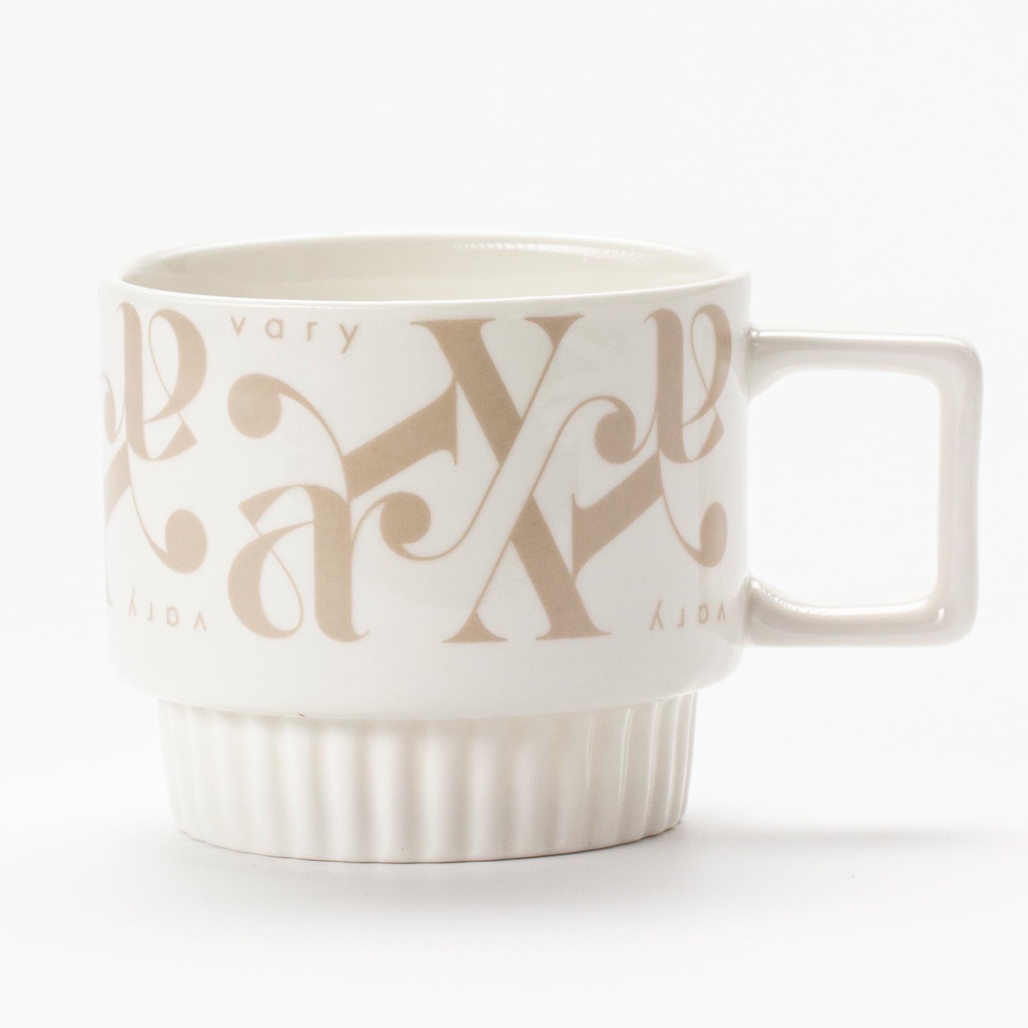 CAPACITEA Vary Coffee Ceramic Mug Cream and White 320ml 12oz