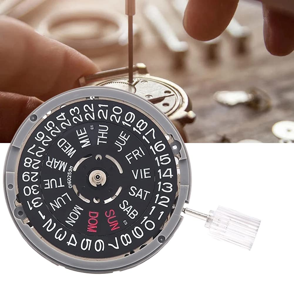 Carriere 1 Pezzo NH36/NH36A Doppio Calendario Orologio Nero Movimento 3 Posizione Orologio Movimento Meccanico Automatico Parti Accessori