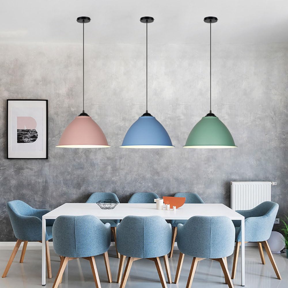 Kreatywna lampa wisząca z podstawą E27 domowy żyrandol aluminiowy niestandardowa centralna lampa wisząca przemysłowa metalowa kopuła klosz lampa do kuchni (kolor: