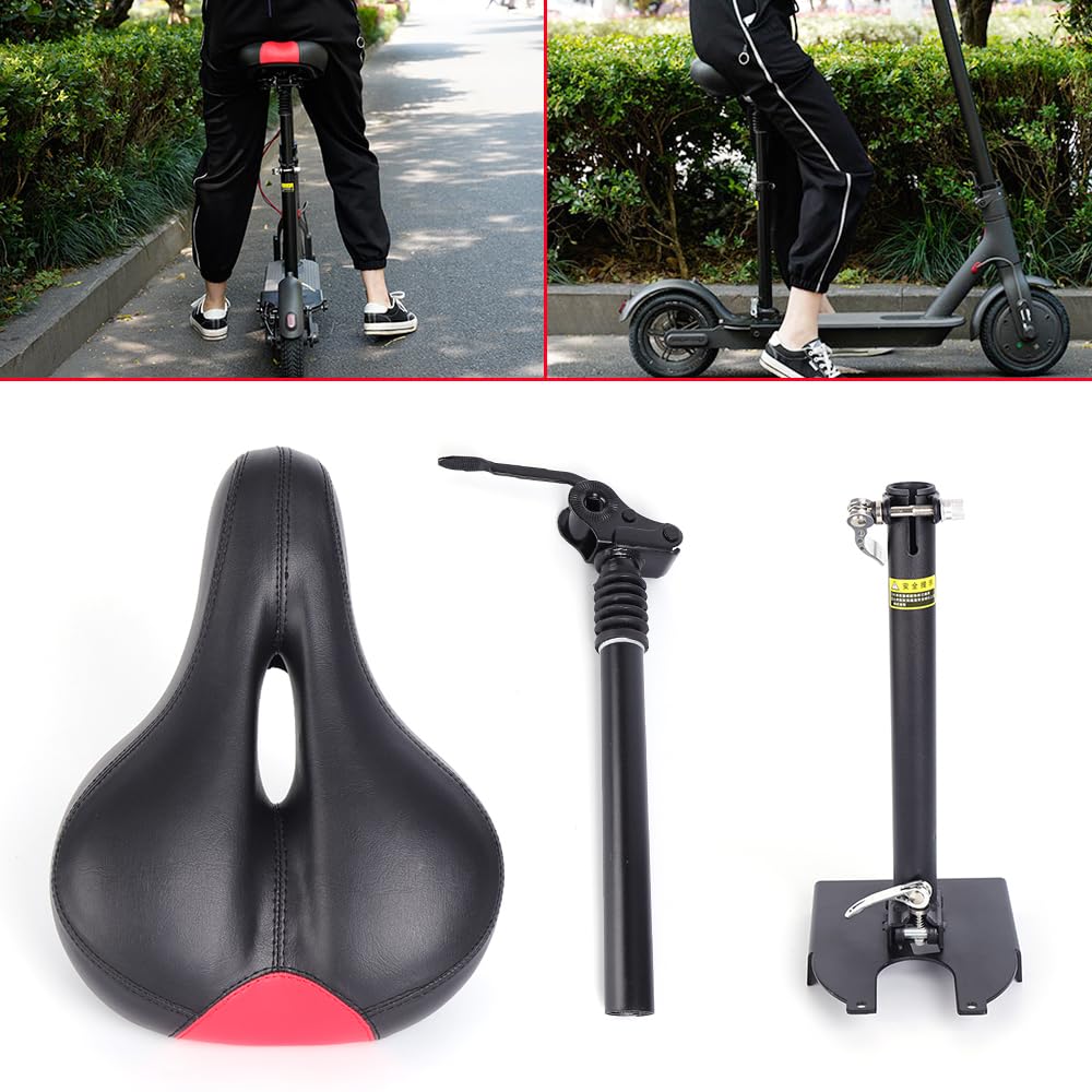 Selle de skateboard électrique - Accessoire de trottinette électrique - Siège pliable absorbant les chocs - Respirante - Pas de perforation - Selle de vélo pliable pour Xiaomi M365