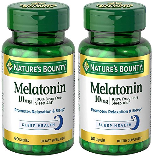Melatonin 10 mg, 2 Bottles (60 Count)