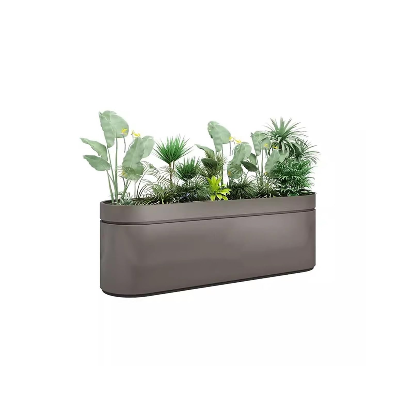 Xujuan-0227 One Color Bench With Planter Box Outdoor Flower Box Fence Outdoor Flower Trough Rectangular Flower Pot