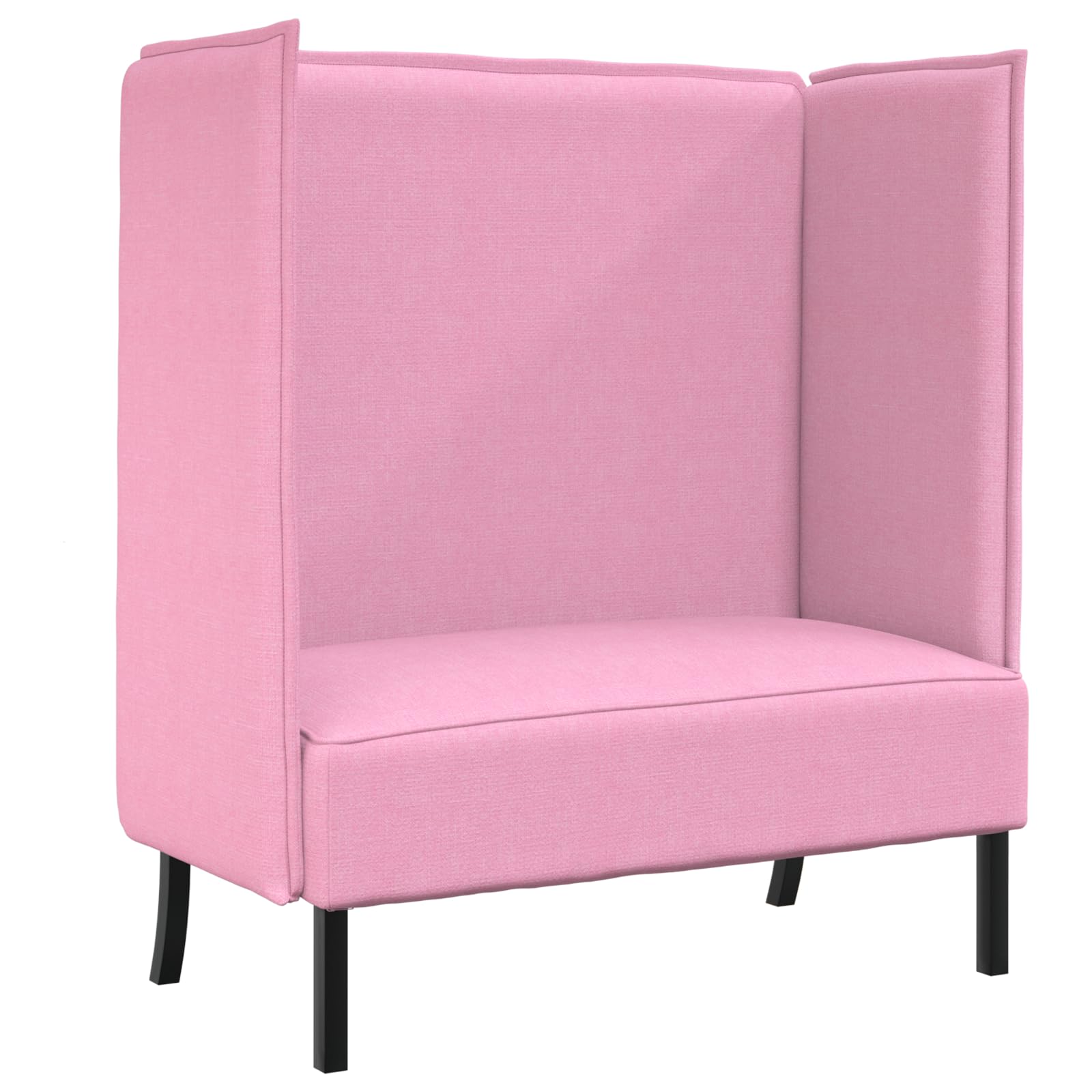 Nowoczesna sofa narożna w kolorze różowym z ergonomicznym podparciem i tapicerką skrzyniową do salonu i biura, kompaktowa 109 cm, wytrzymała i łatwa w utrzymaniu