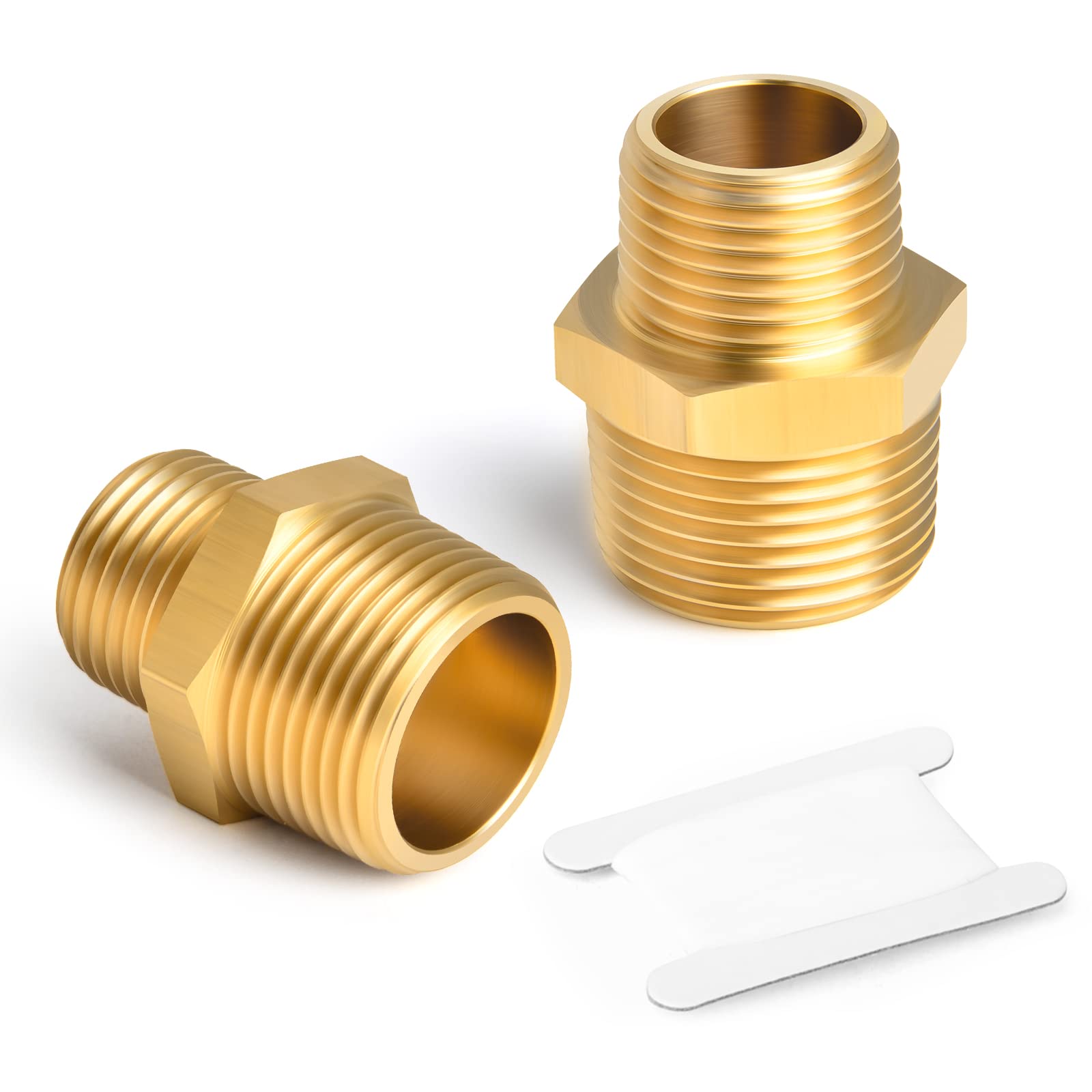 4 Raccords Laiton 1/8 NPT Mâle X 1/8 NPT Femelle - Adaptateur Tuyau Hex