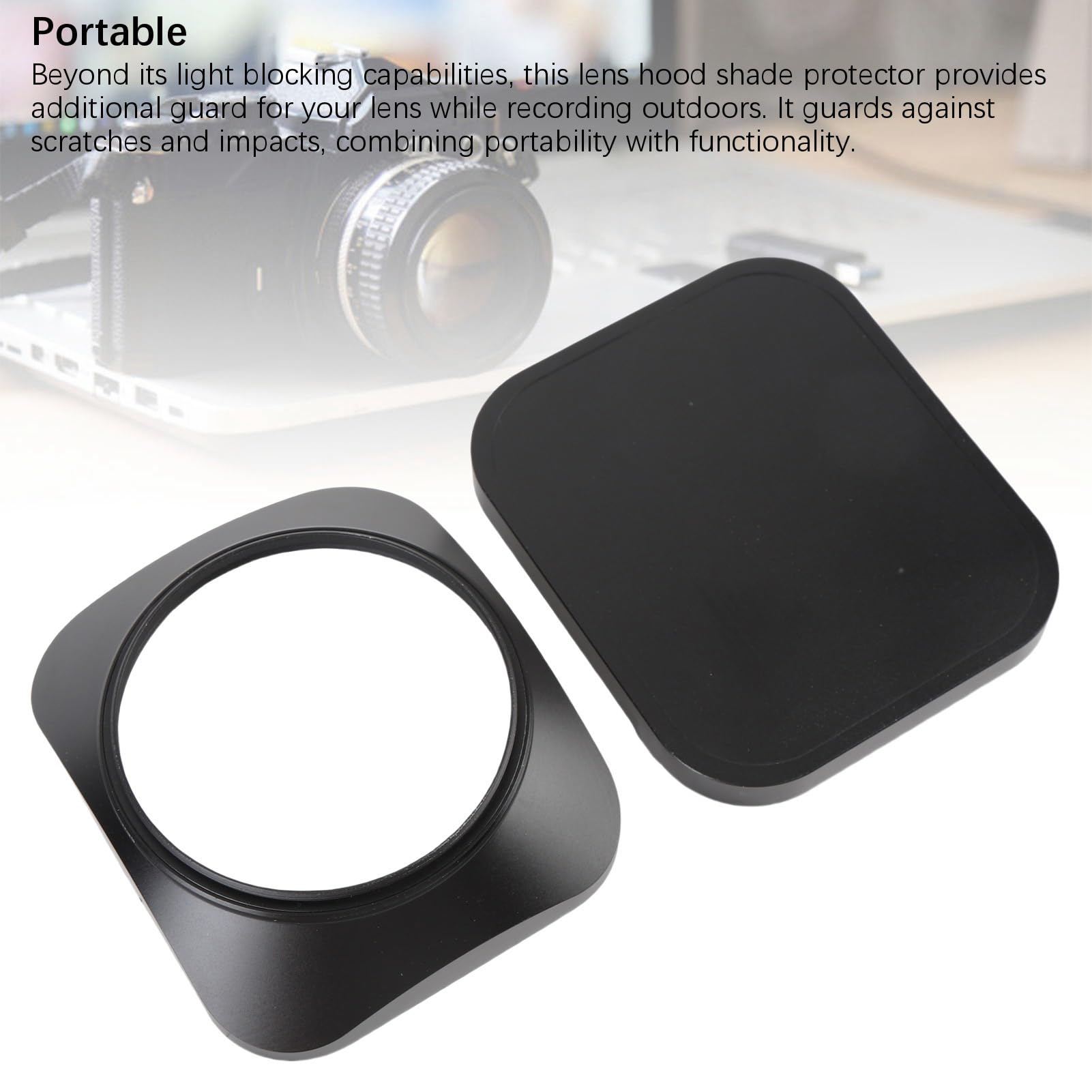 Osłona Obiektywu Aparatu ze Stopu Aluminium, Precyzyjnie Obrobiona CNC (58mm)