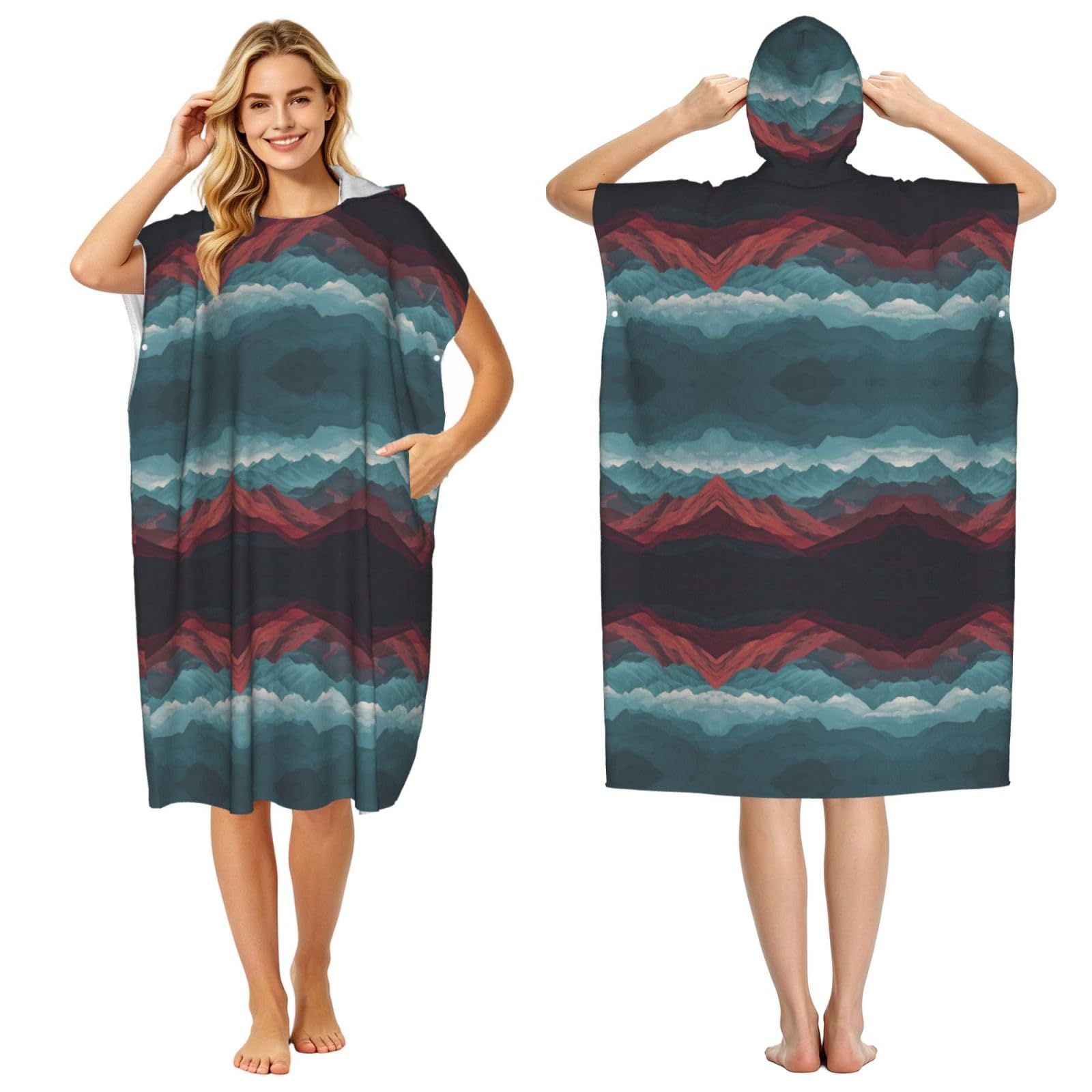 Poncho natation léger et compact en microfibre pour le surf