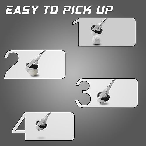 Miniatura 2 de Golf Ball Retriever, Golf Ball Retriever Telescopic for Water with Spring Release-Ready Head, Ball Retriever Tool Golf with Locking Clip, Grabber