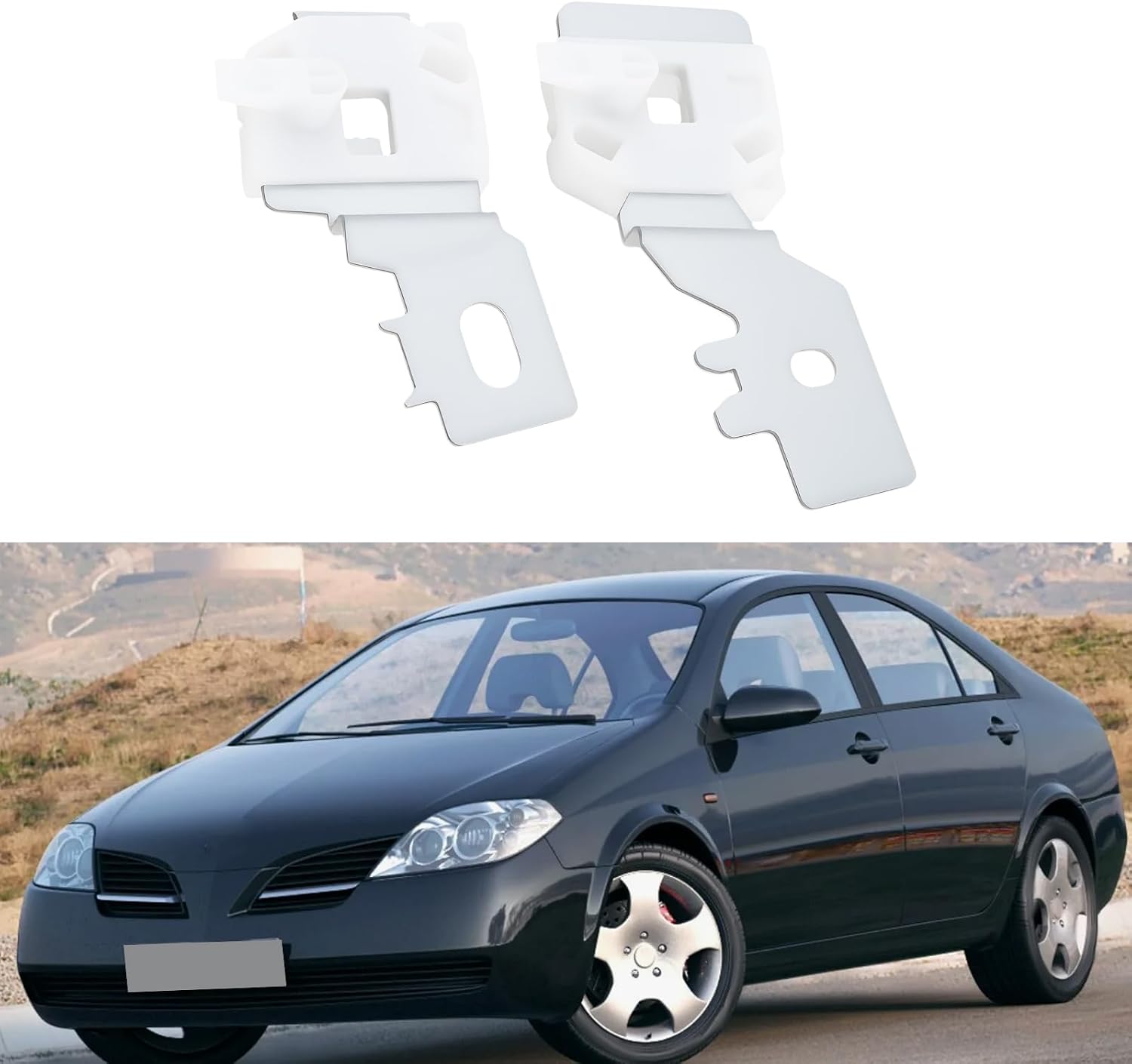 1Set Car Window Regulator Repair Slider Kit Front Left 80771JD00A Compatible with Nissan Primera Model
