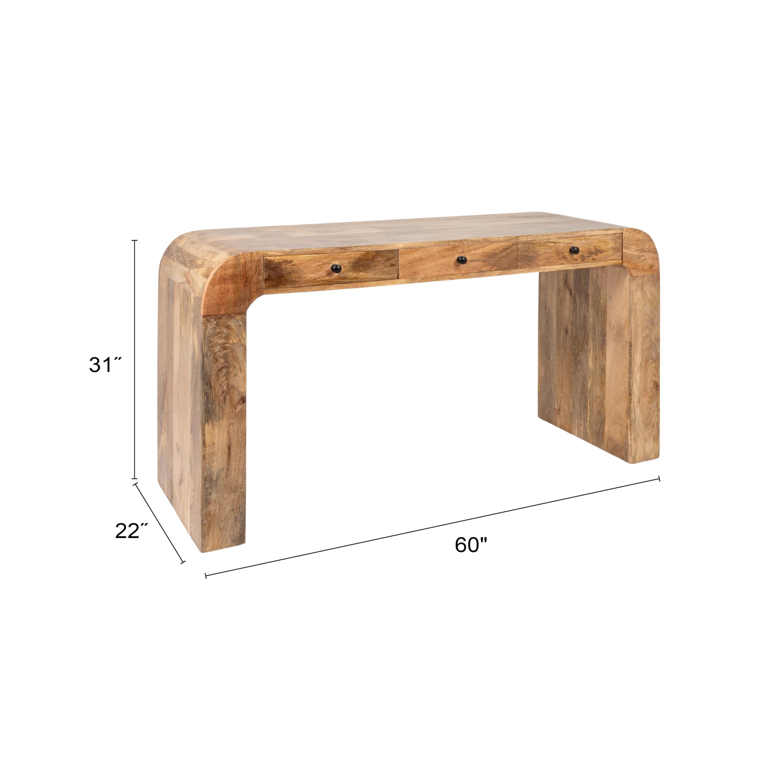 Amazon.com: Creative Co-Op Mango Wood Desk with 3 Drawers and