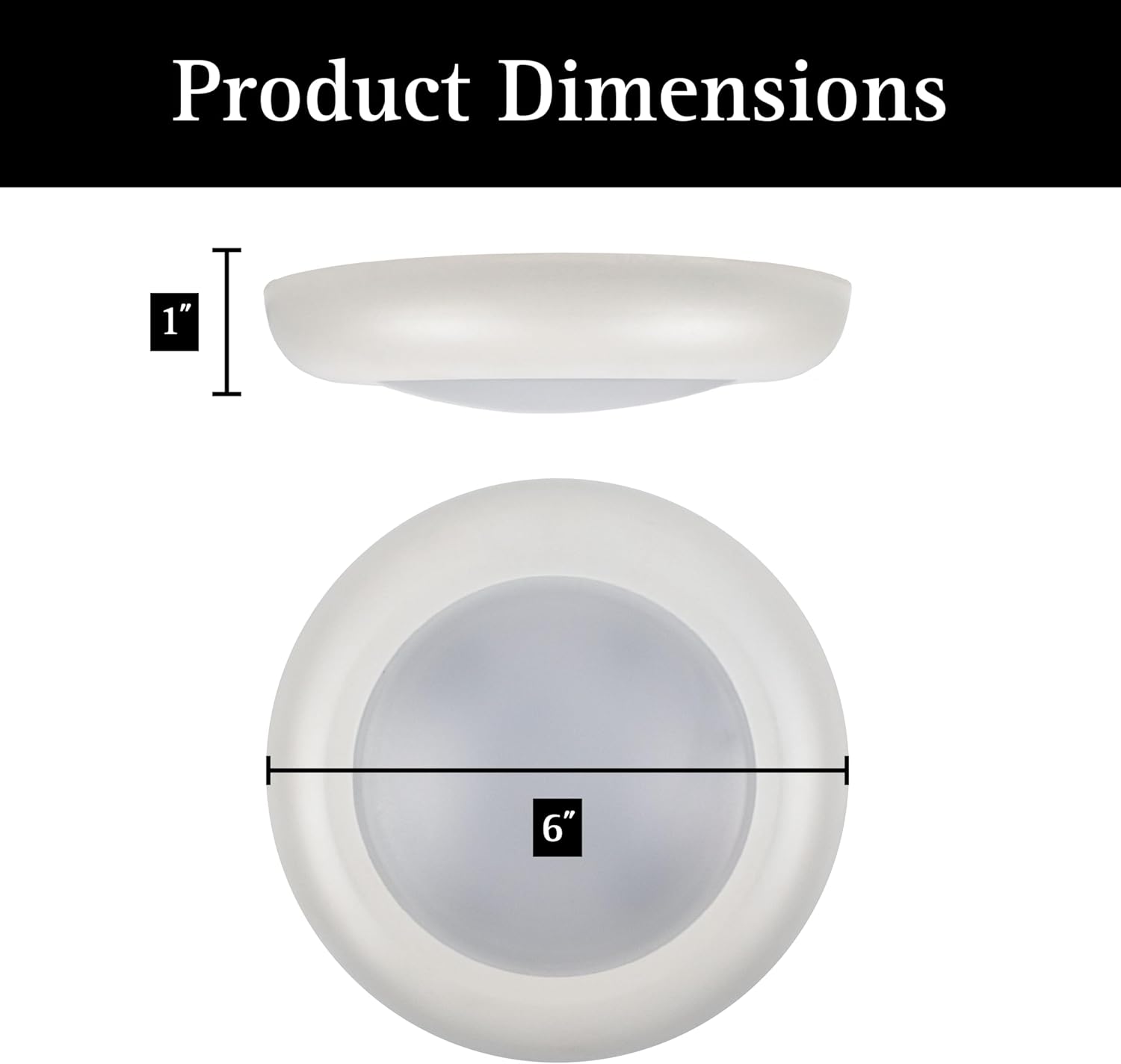 Ultralux 6" LED Flush Mount Ceiling Light – Dimmable, Slim Puck Downlight - Over 50,000 Hours of Energy Efficient LED Light - Multi-Purpose Easy-Install Light Fixture - (12 Pack, Warm White)