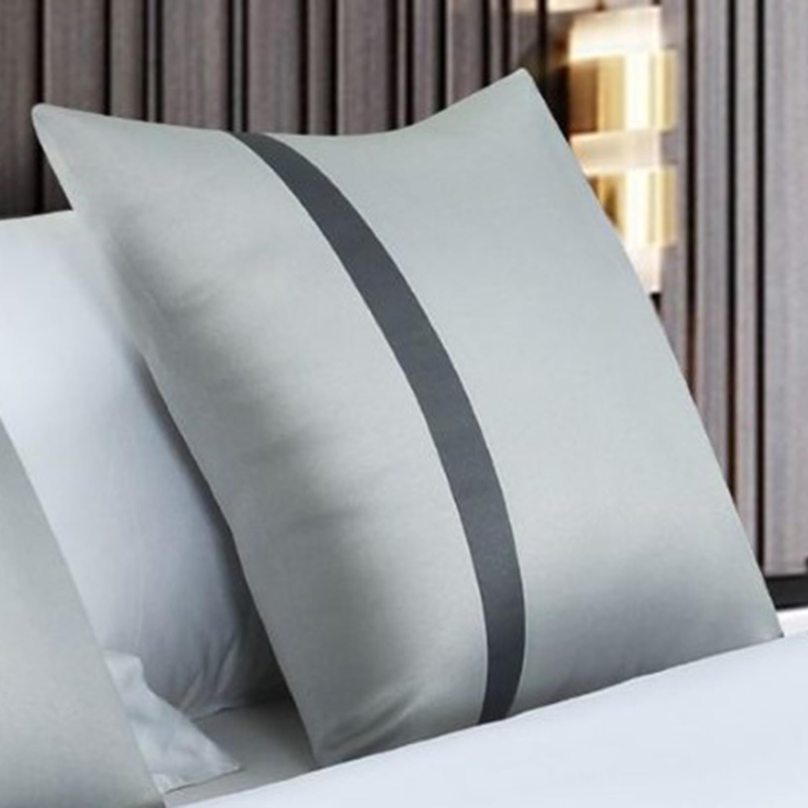 HLASMSPE 50x50cm Cushion Covers with Core for Bed Decoration, Square Throw Pillow for Living Room Sofa Bedroom Couch Chair Car Seat, Light Grey