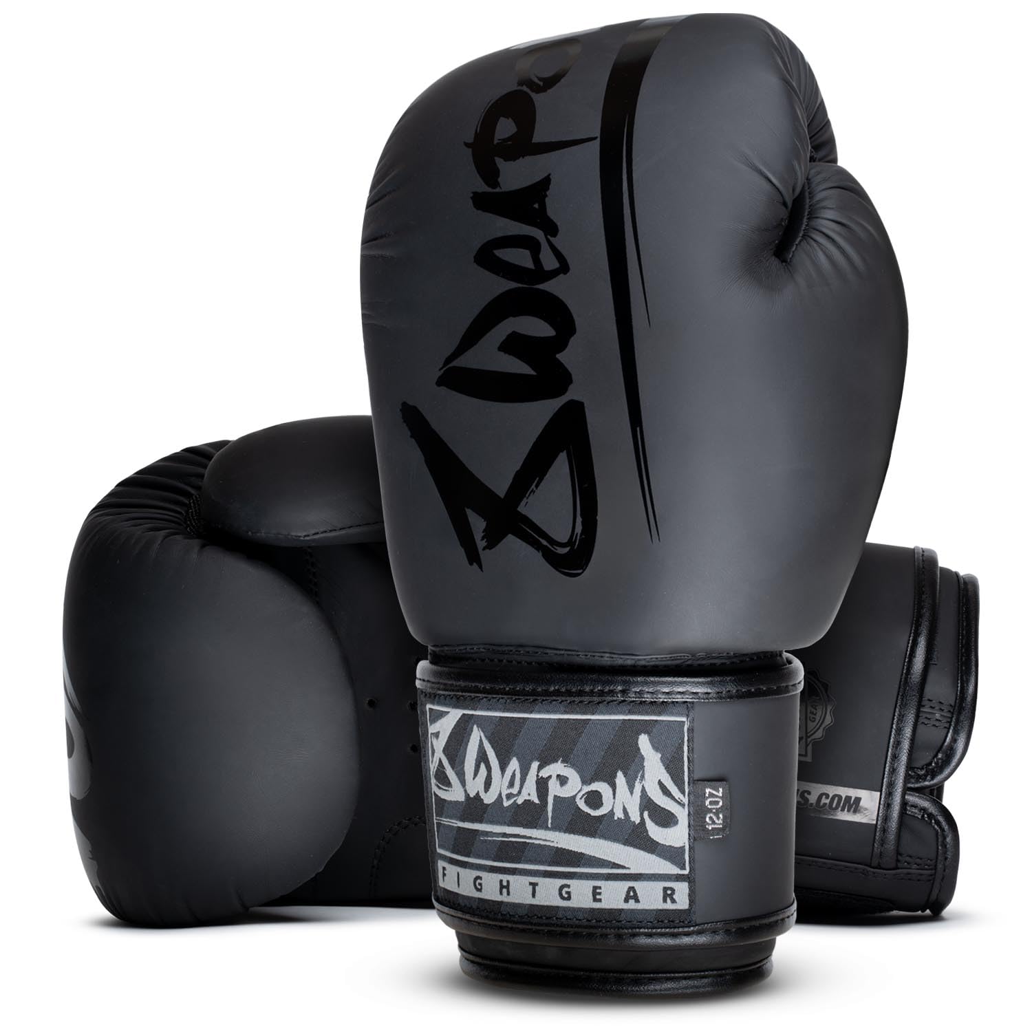 8 WEAPONS Boxhandschuhe Unlimited 2.0, Schwarz-matt, Boxhandschuhe für Training und Wettkampf, Kunstleder, Perfekte Dämpfung und stabile Nähte, Handschuhe für Muay Thai, K1, Boxen, MMA und Kickboxen