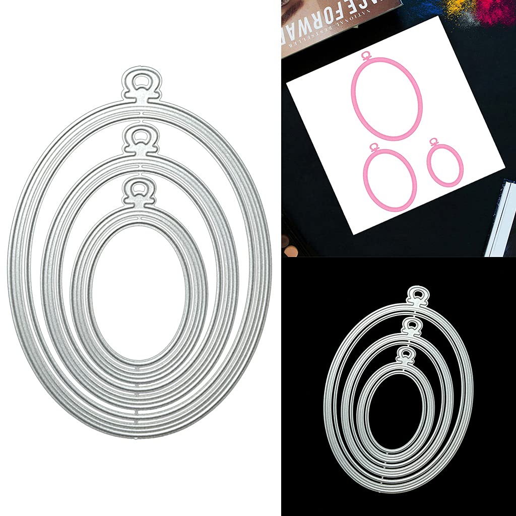 Oval Nesting Dies Oval Frames Metal Cutting Dies Scrapbooking Embossing Paper Card Crafts Stencils Oval Die Cuts For Card Making