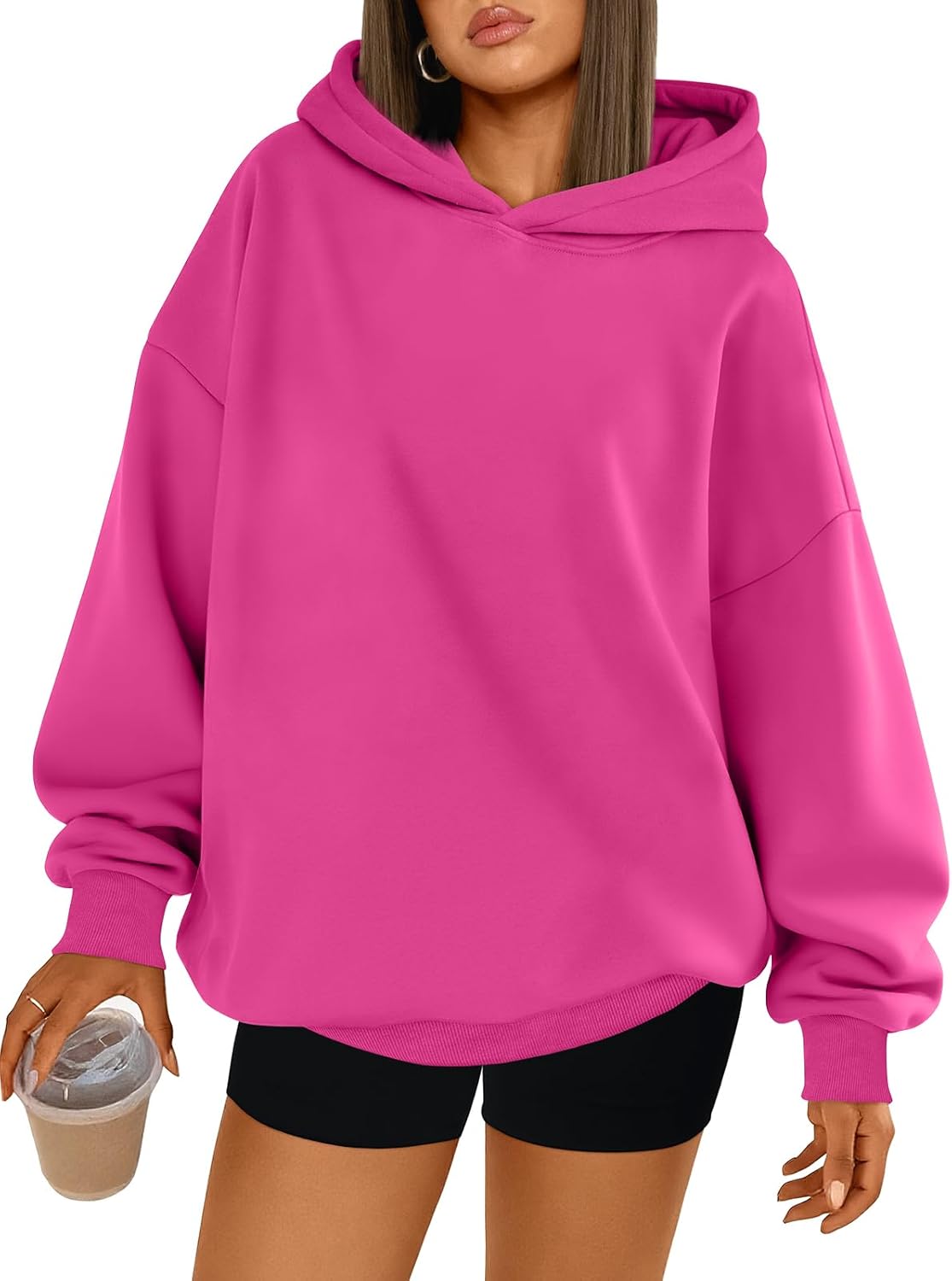 Trendy Queen Womens Oversized Hoodies Comfy Sweatshirts Spring Fashion 2026 Outfits Casual Tops Fleece Clothes with Pockets