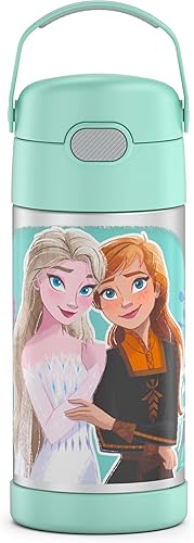 Miniatura 5 de THERMOS FUNTAINER - Botellas de acero inoxidable de 12 onzas con aislamiento al vacío para niños, Peppa Pig y Frozen 2