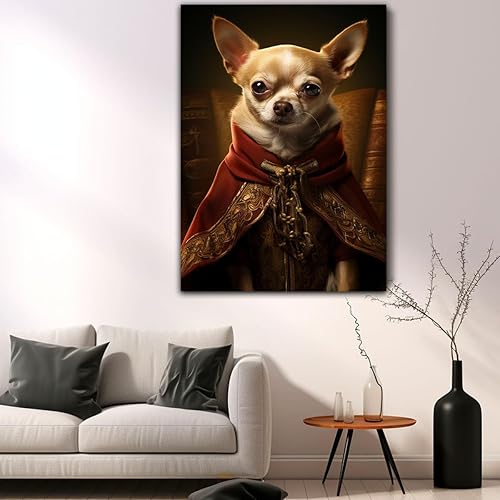 Miniatura 555 de Thuan Chow Chow Retrato de mascota con disfraz real de perro en un disfraz retrato de perro con vestimenta Retrato medieval de mascota retrato