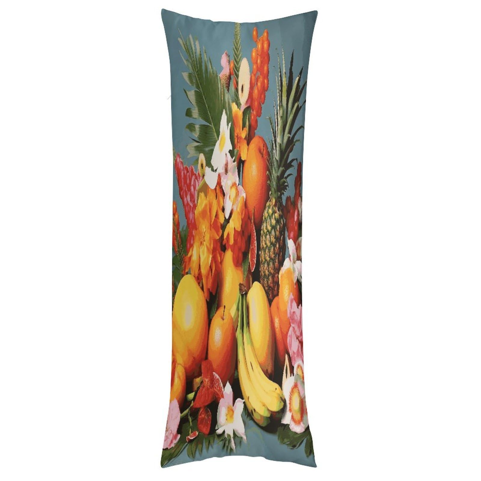 LDGSUPH Tropical Fruits and Flowers Pillow Cases Soft Pillowcase with Invisible Zipper Wrinkle Resistant Pillow Covers Breathable Removable Pillow Protector for Bed Sofa Car 20"x54"