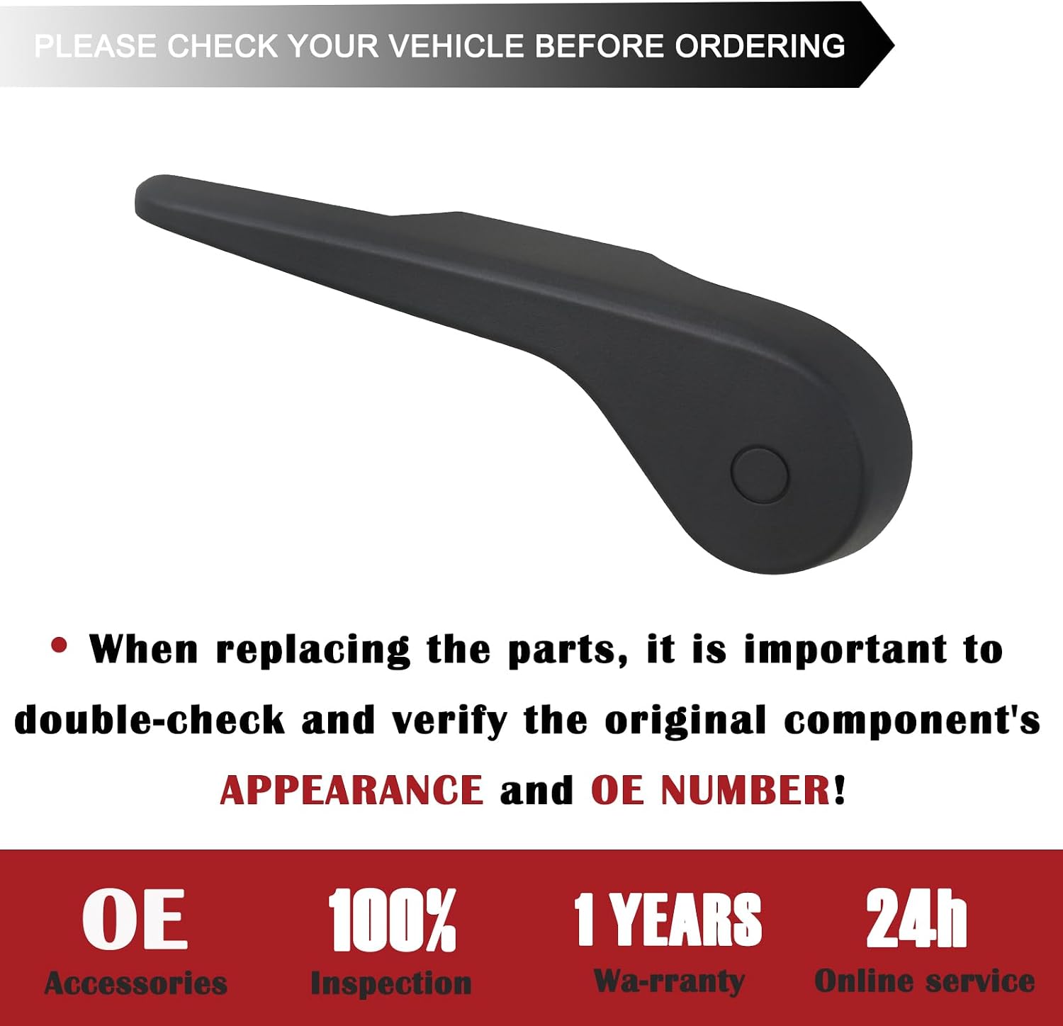TQPONLY Seat Recliner Handle Lever,Front Driver Side Compatible with 2010-2017 Jeep Patriot Compass/2010-2012 Dodge Caliber Replaces 1RW94XDVAA