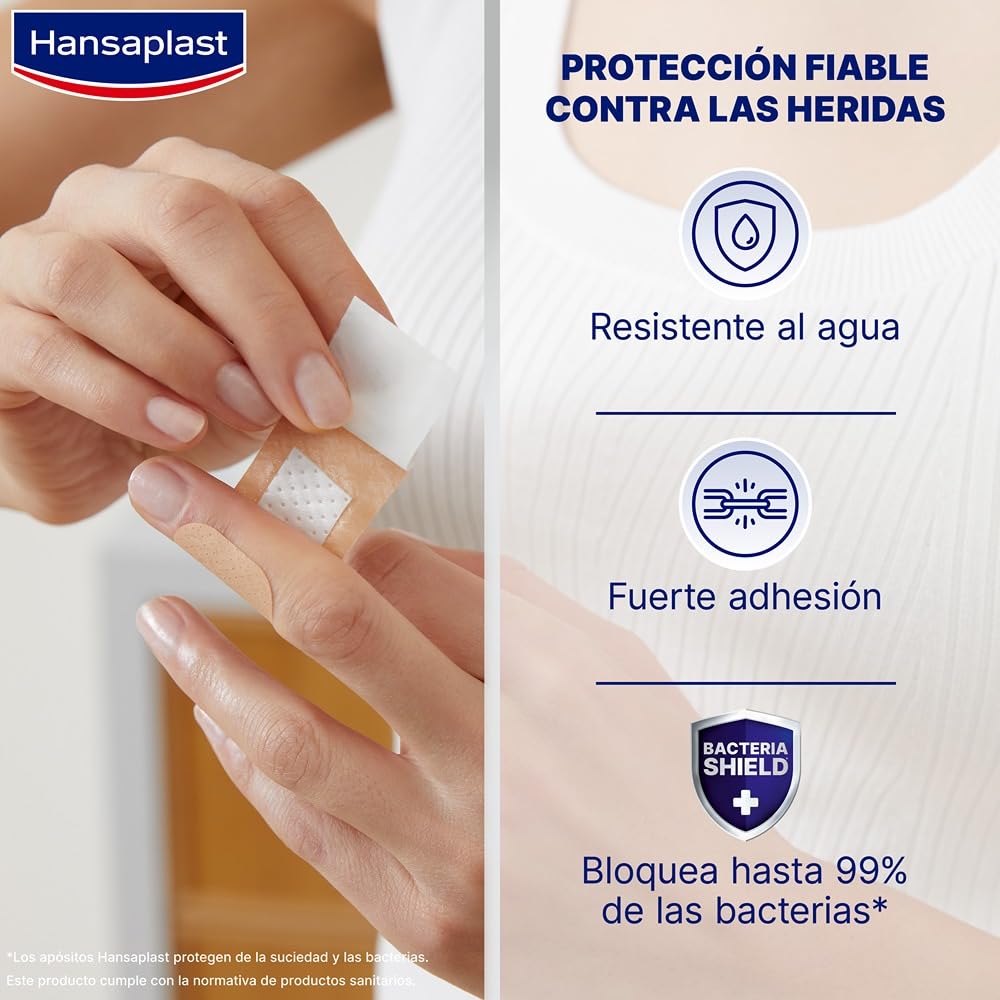 Hansaplast Universal Tira para cortar 10 x 6 cm, Apósitos impermeables transpirables, Fuerte adhesión, Gasa absorbente antiadherente, Apósitos para heridas multiusos