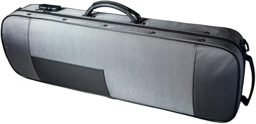 Miniatura 2 de Paititi 5001L Stylus - Estuche para violín de tamaño completo, color gris con cerradura de combinación, bolsa extraíble y múltiples soportes para