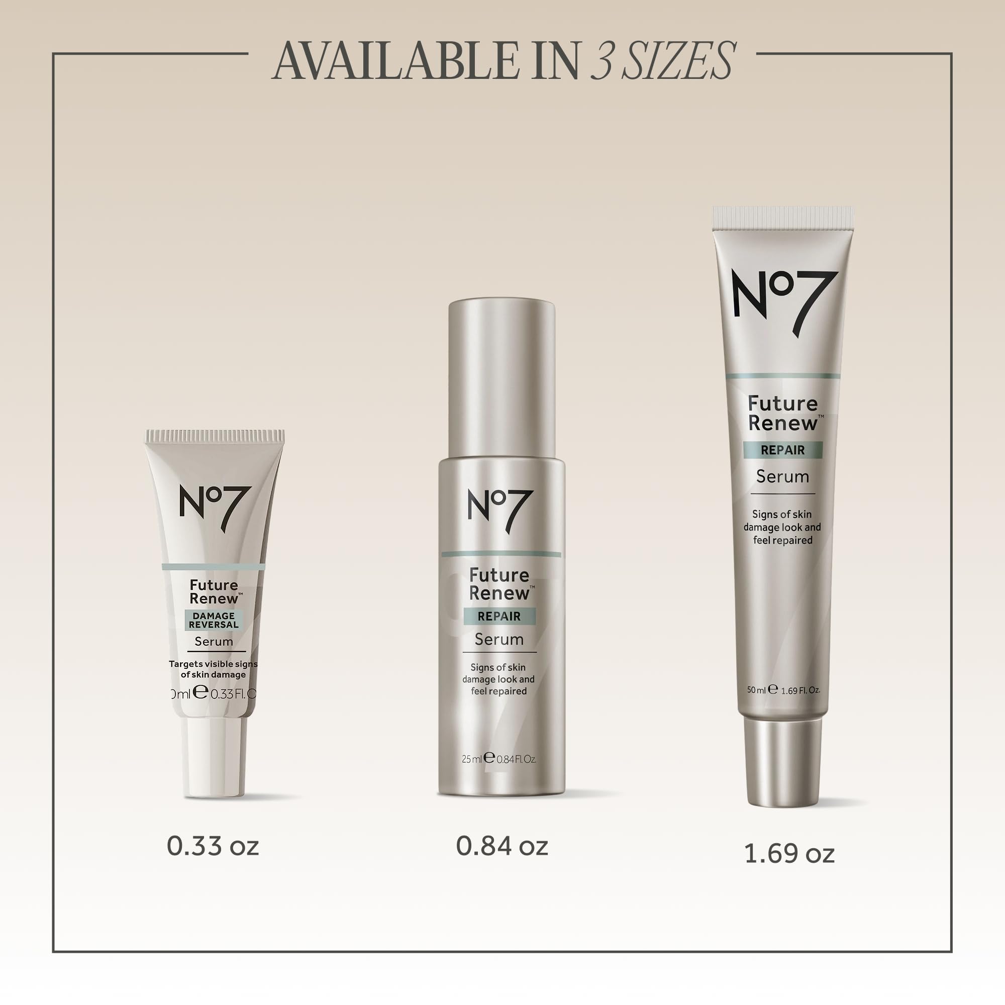 No7 Future Renew Damage Reversal Face Serum, 1.69 Fl Oz